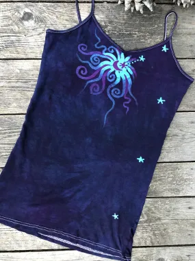 Deep Purple Midnight Moonbeams Long & Stretchy Batik Camisole