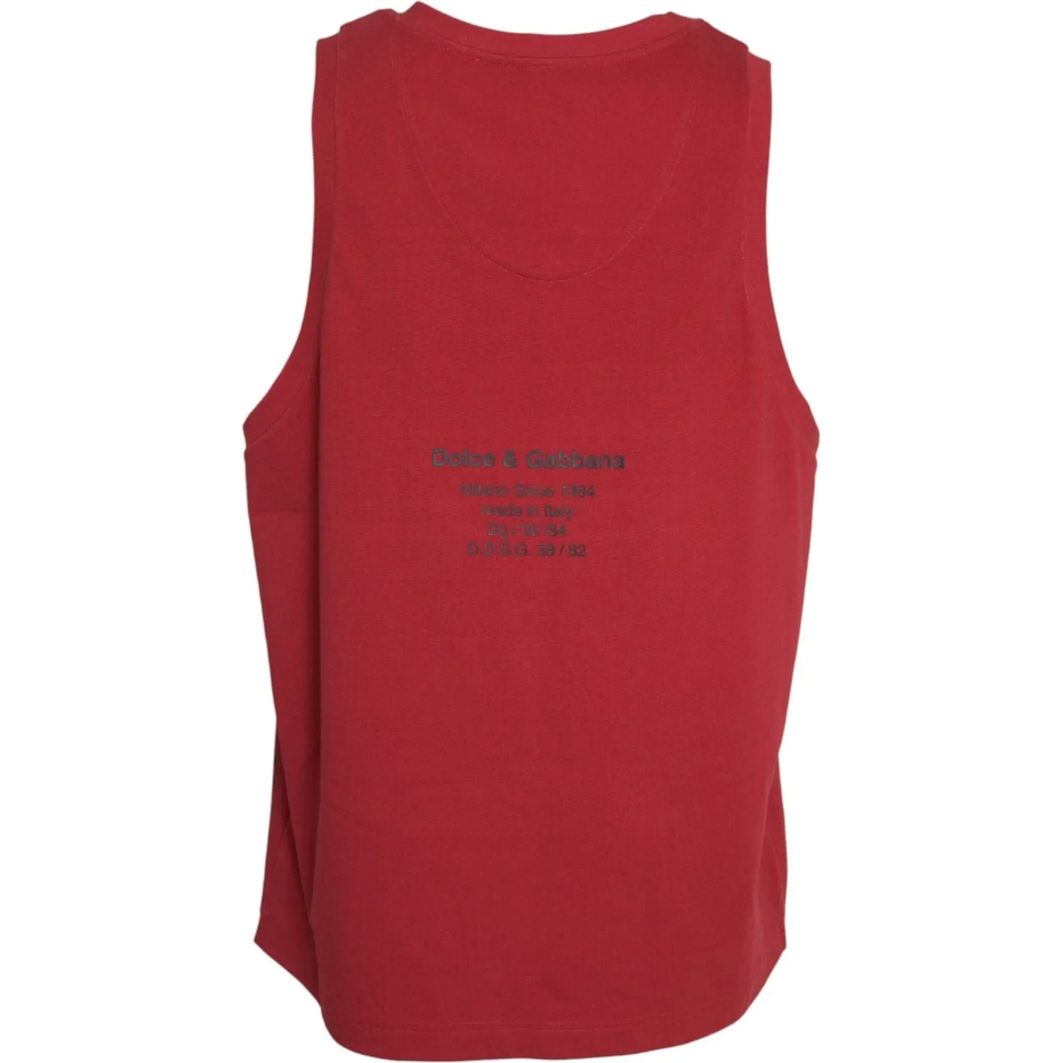 Dolce & Gabbana Red Leopard Print Sleeveless Tank T-shirt