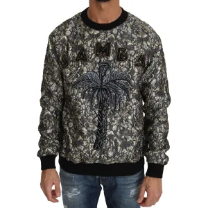 Dolce & Gabbana Samba Jacquard Palm Crewneck Sweater