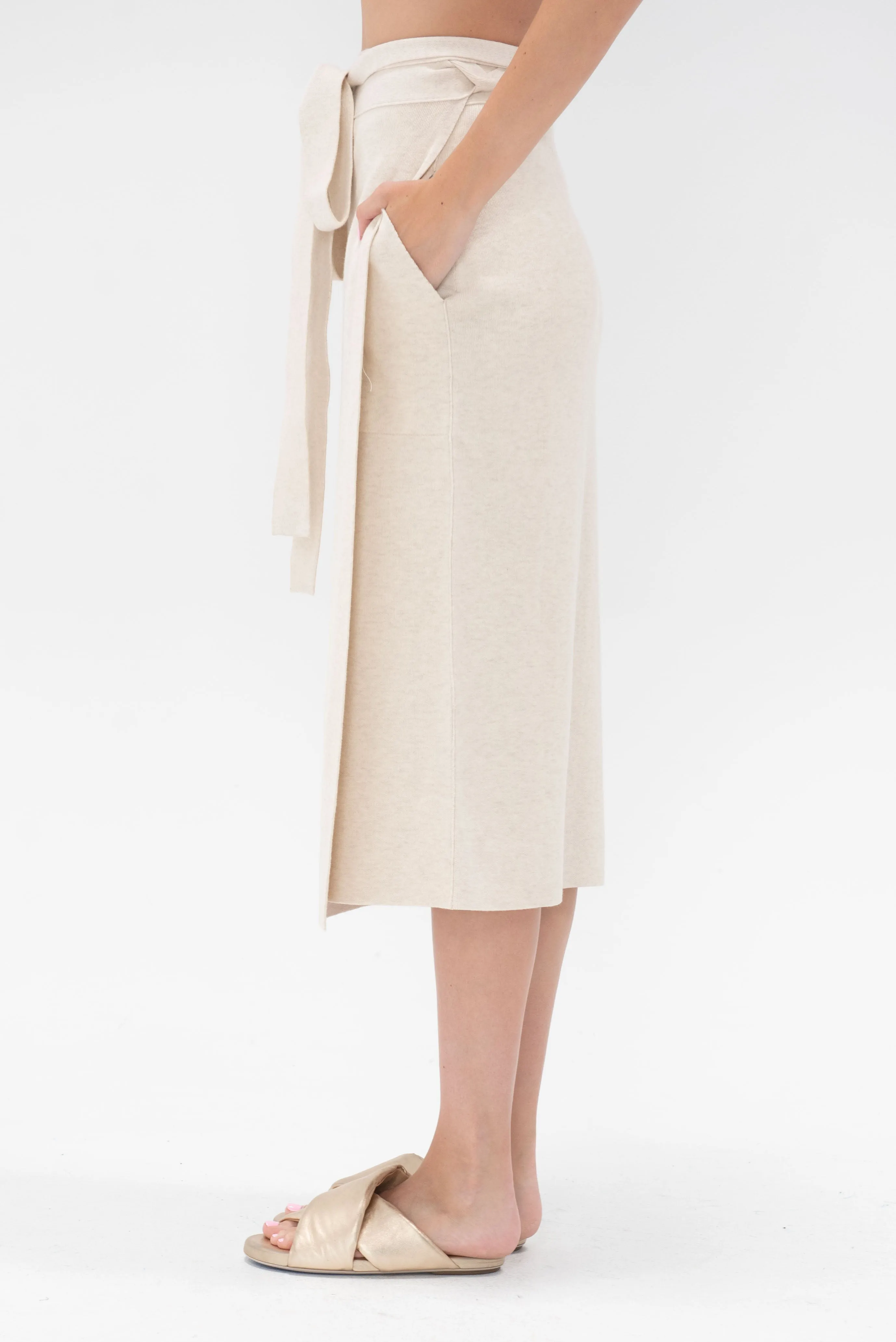 Double Knit Wrap Skirt, Hessian