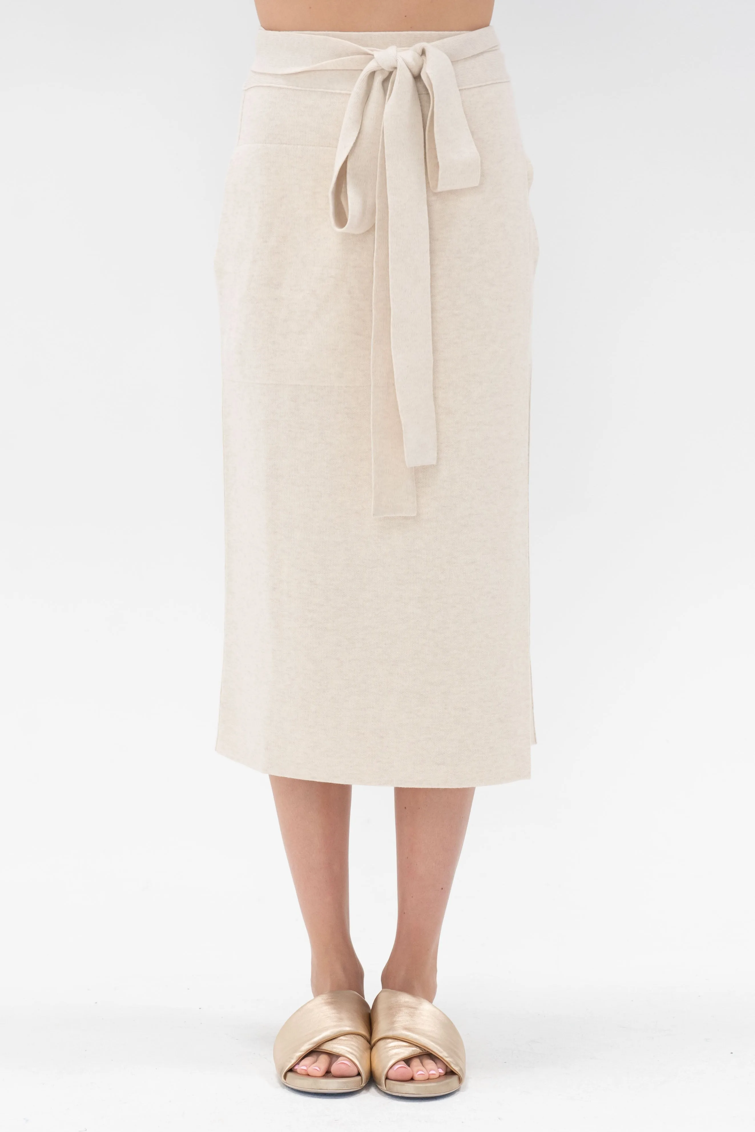 Double Knit Wrap Skirt, Hessian