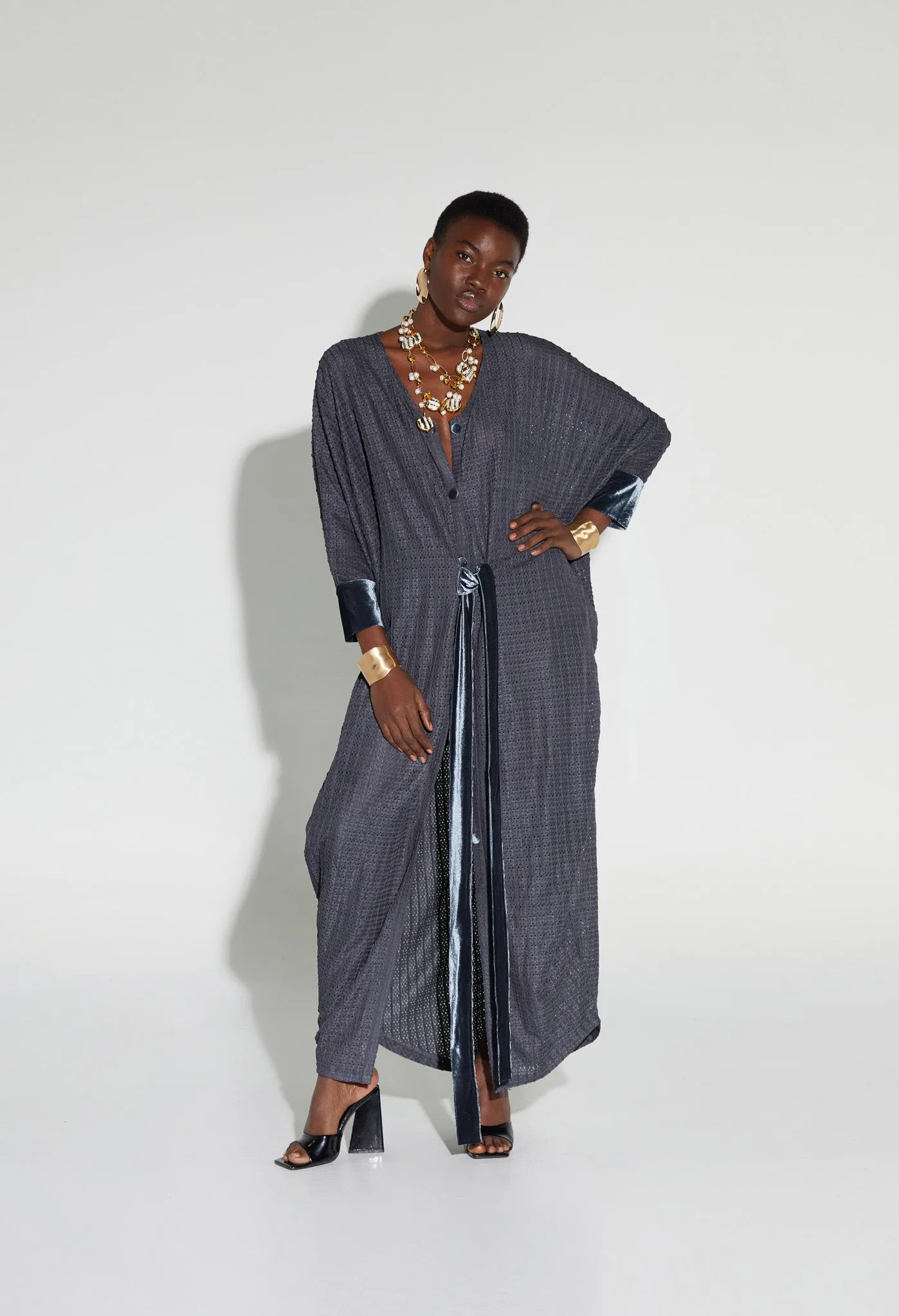 Draped Knit Tunic - Croc Skin