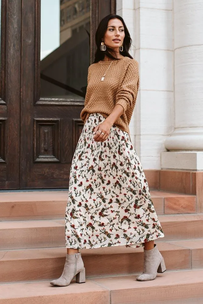 Elise Floral Midi Skirt