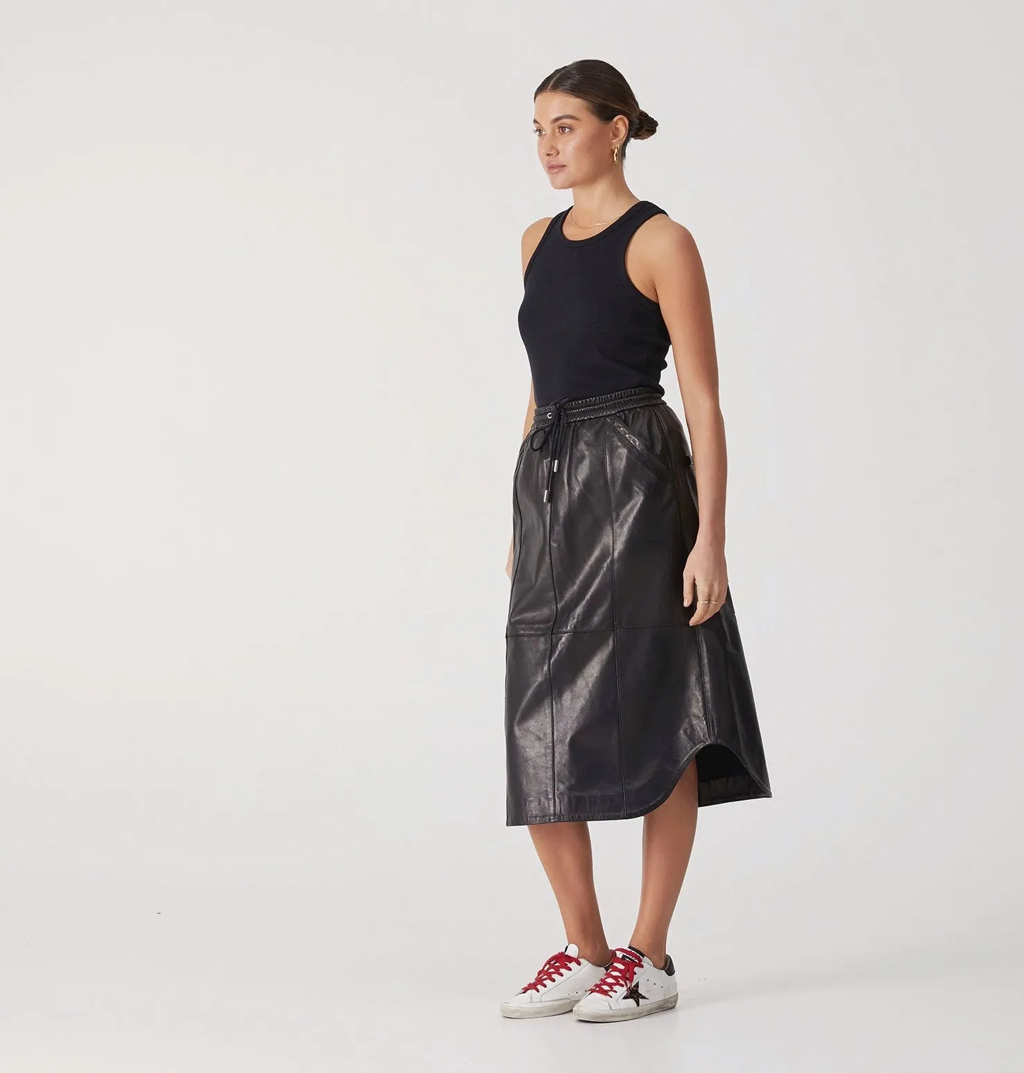 ENA PELLY WILLOW LEATHER SKIRT