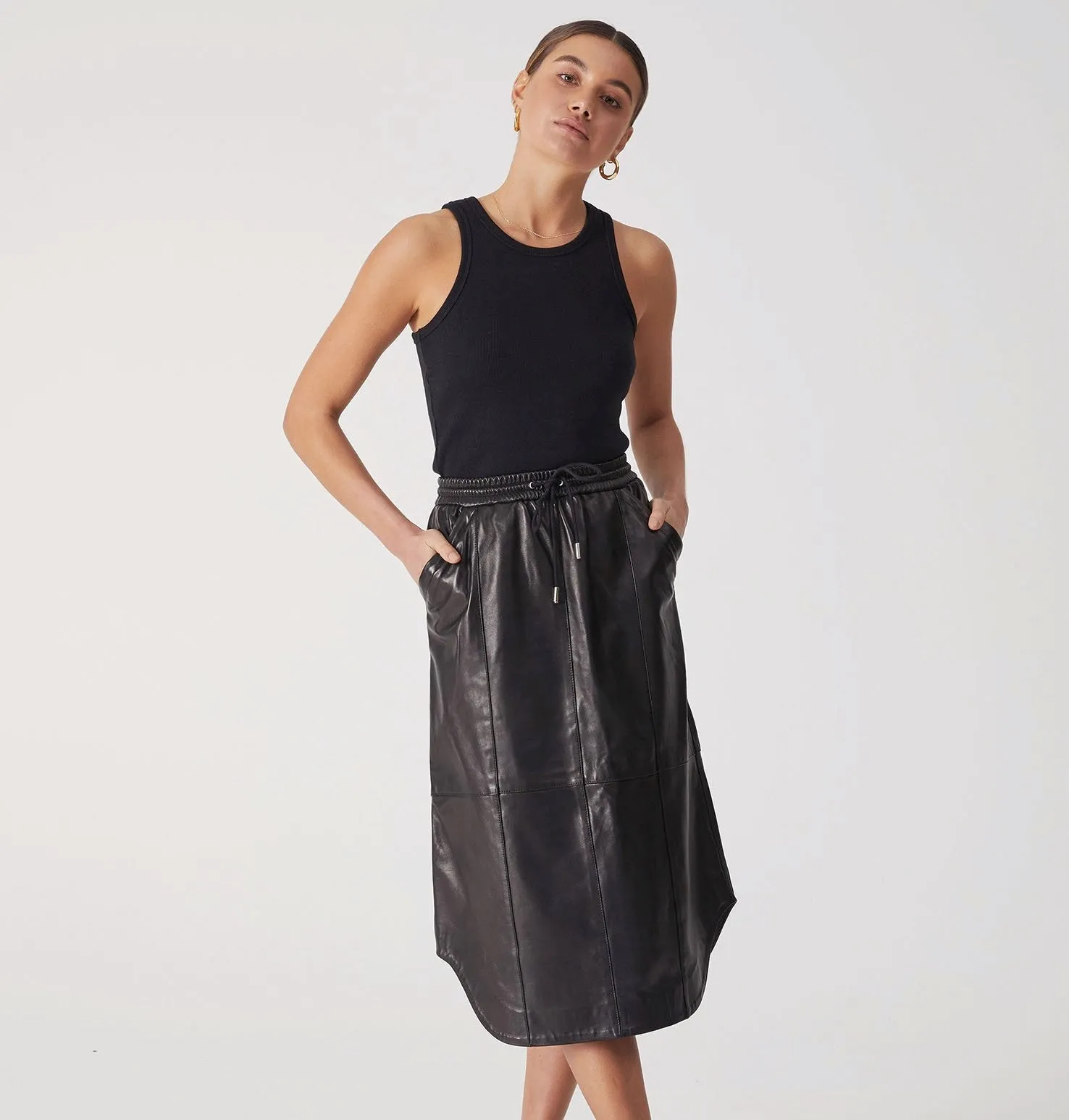 ENA PELLY WILLOW LEATHER SKIRT