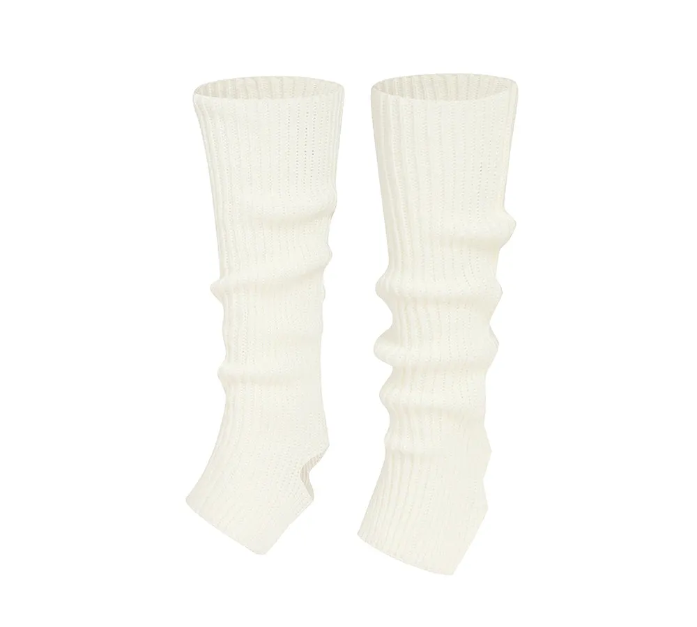 EVERAU® Women Stretchy Ribbed Knit Stirrup Leg Warmers