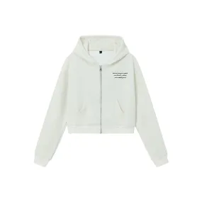 Faire Echo heavyweight embroidered zip-up Hoodie