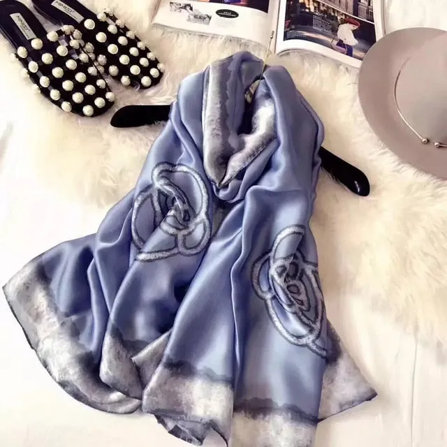 Fashion Silk Scarf Printed Bandana Shawl #LZ024