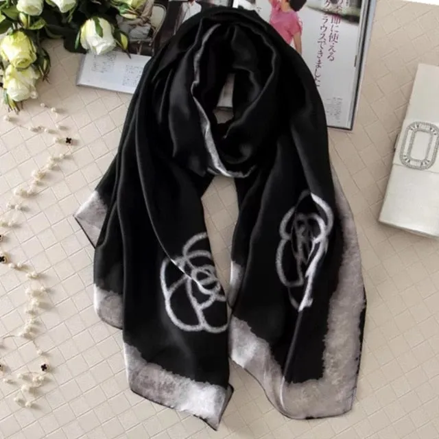 Fashion Silk Scarf Printed Bandana Shawl #LZ024