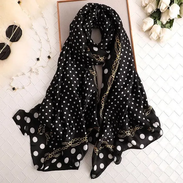 Fashion Silk Scarf Printed Bandana Shawl #LZ024