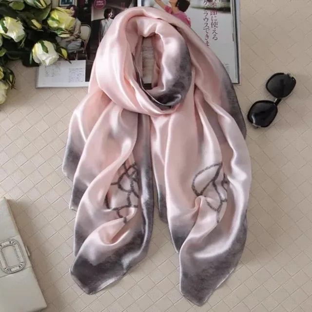 Fashion Silk Scarf Printed Bandana Shawl #LZ024