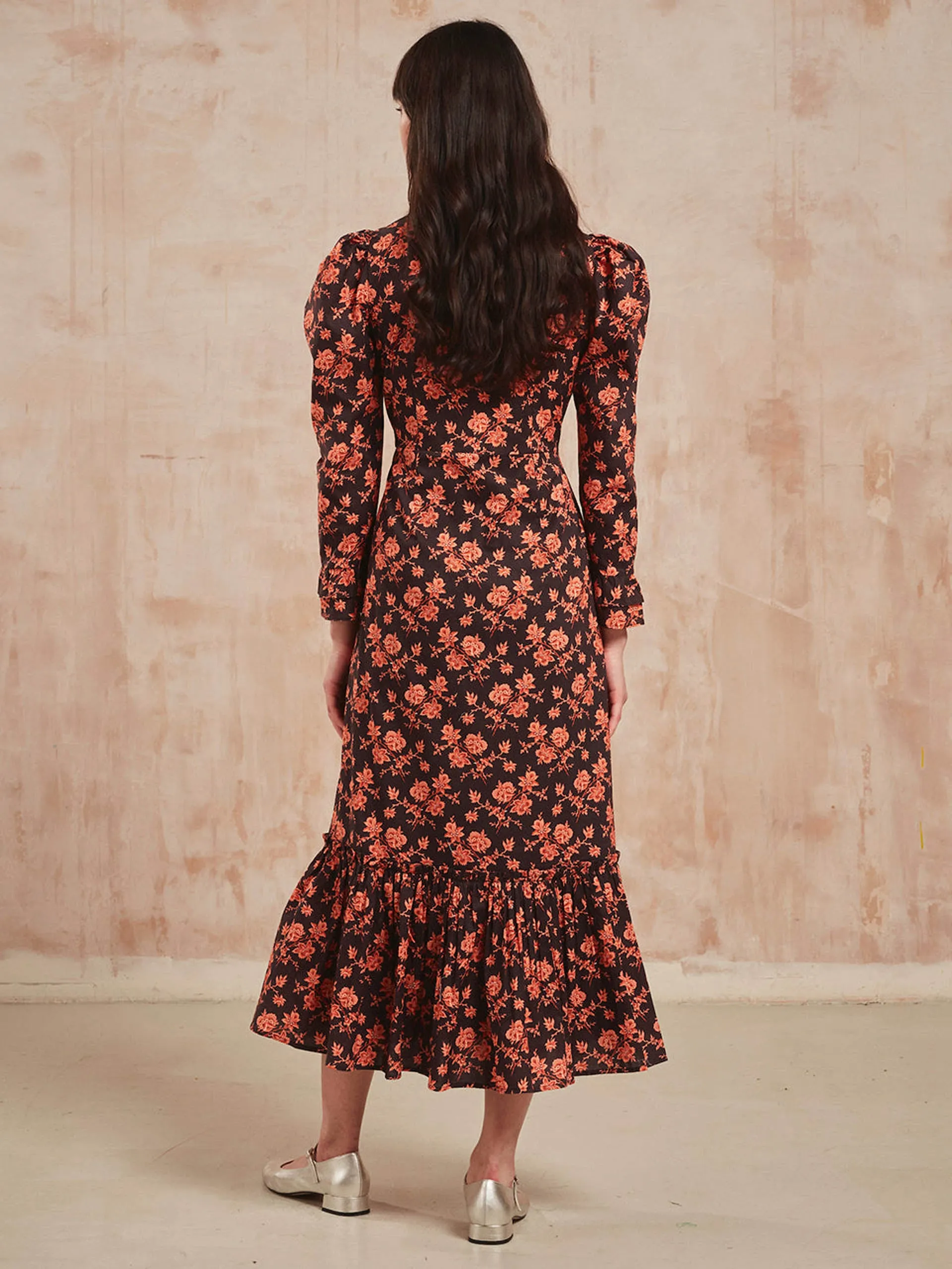 Flaming chintz Petworth dress