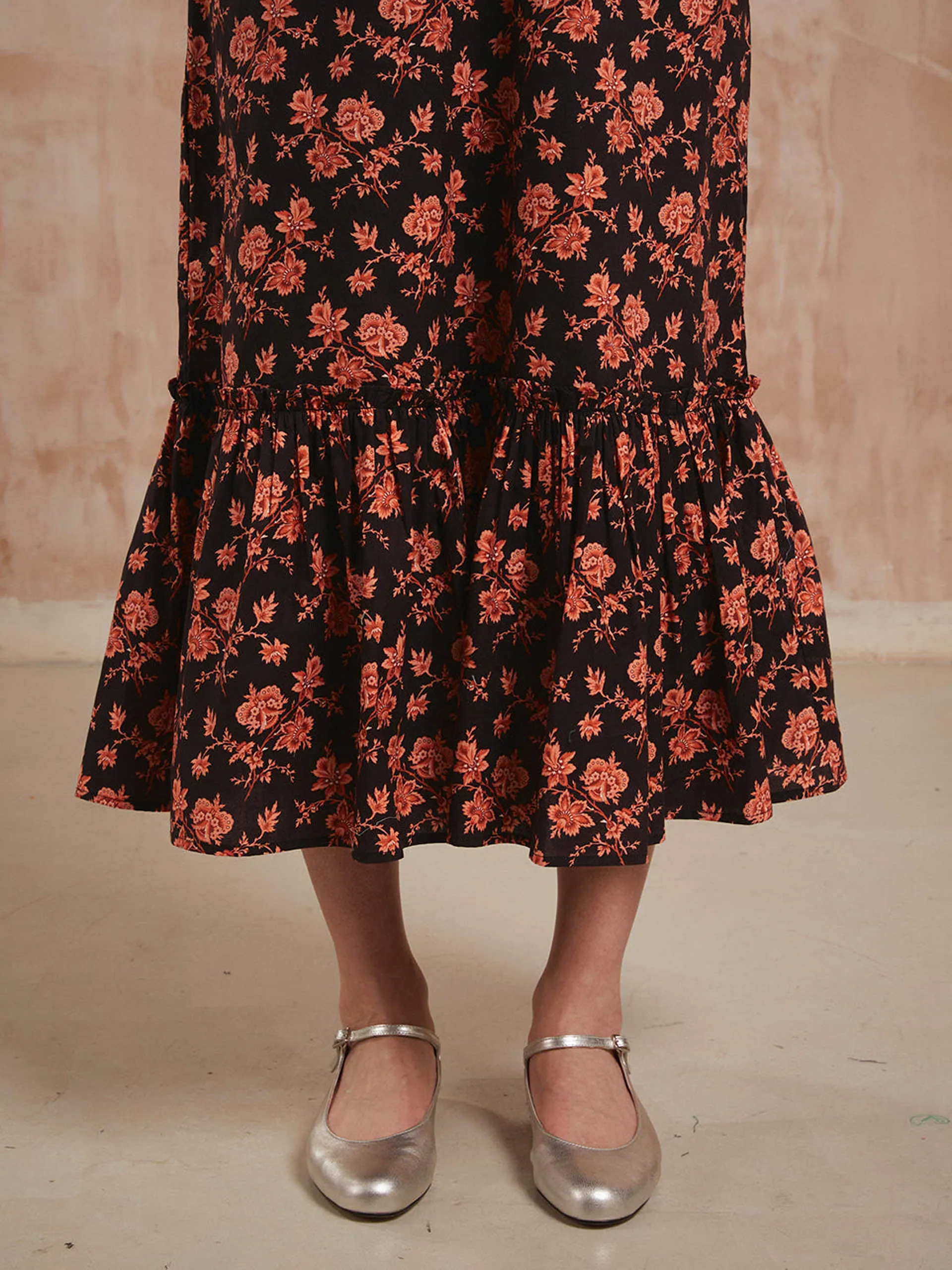 Flaming chintz Petworth dress