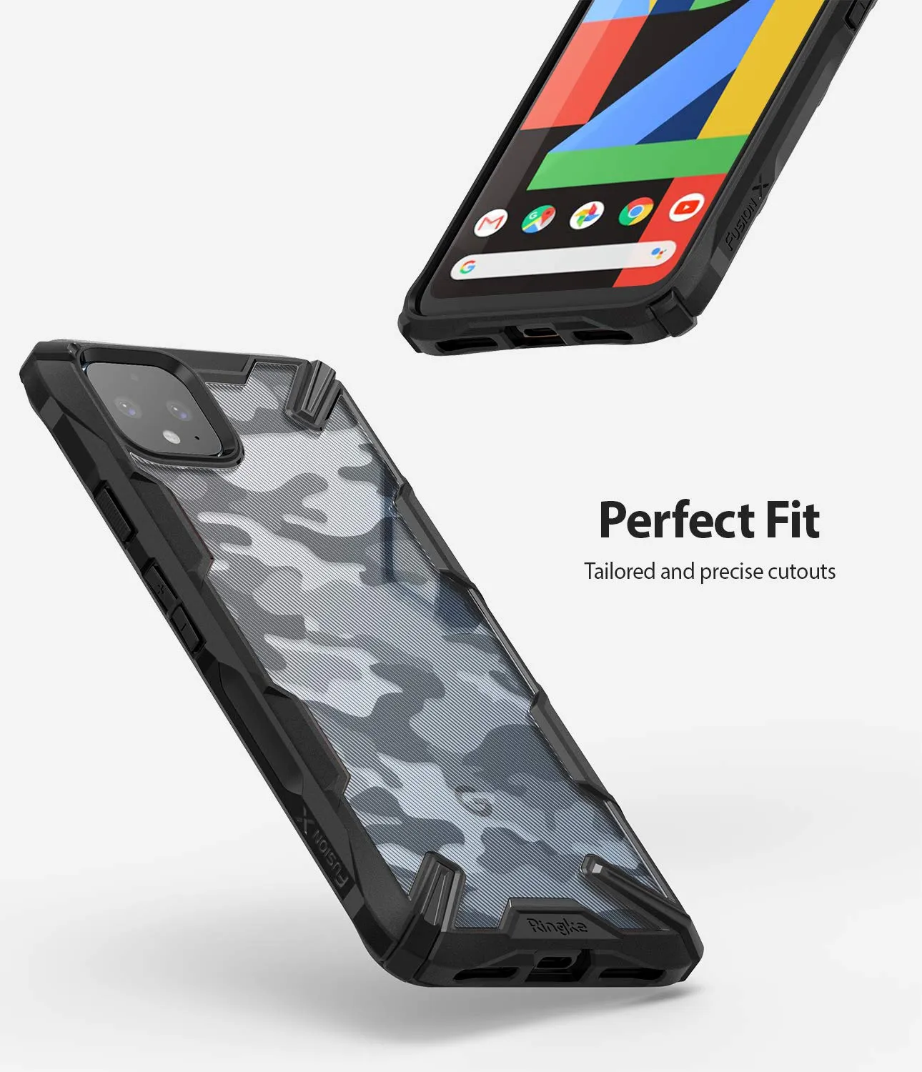 Google Pixel 4 XL Back Cover Case | Fusion X Design - Camo Black