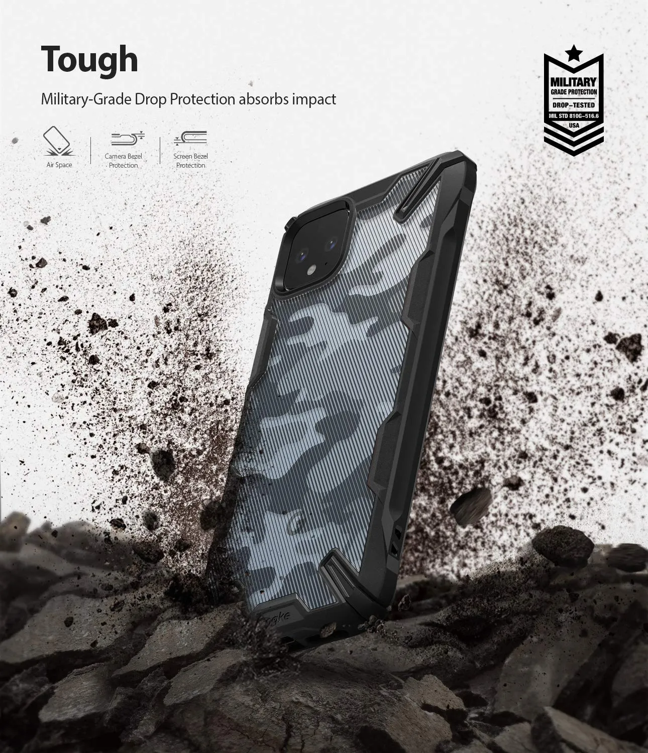 Google Pixel 4 XL Back Cover Case | Fusion X Design - Camo Black