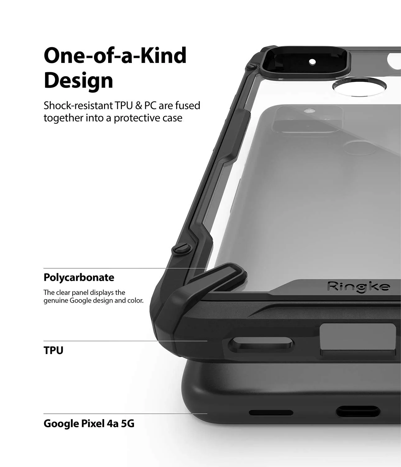 Google Pixel 4a 5G Back Cover Case | Fusion X - Black