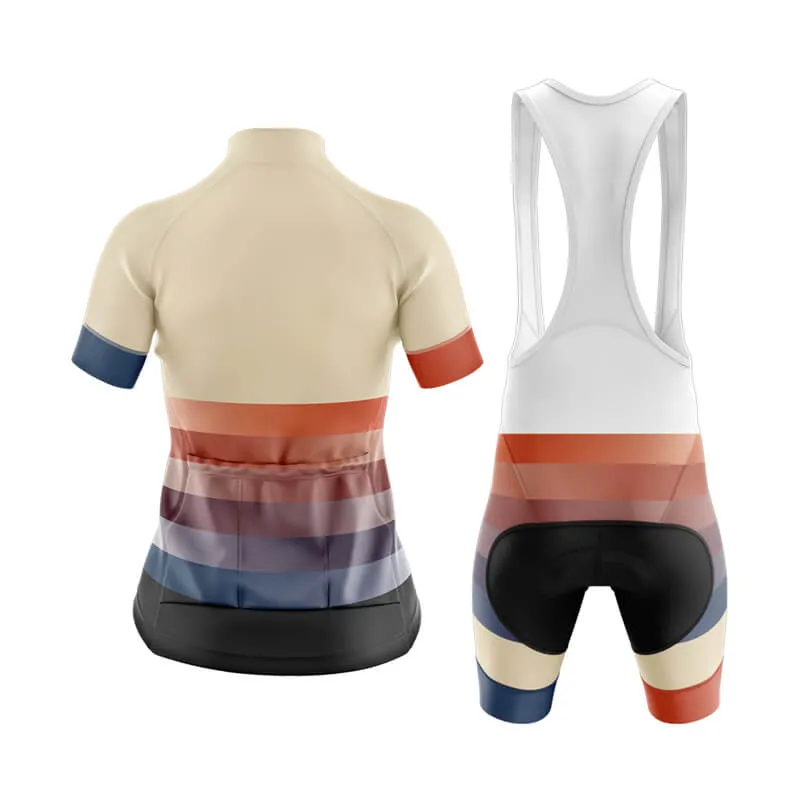 Gradient Frequency Club Cycling Kit (Beige-Orange-Blue)