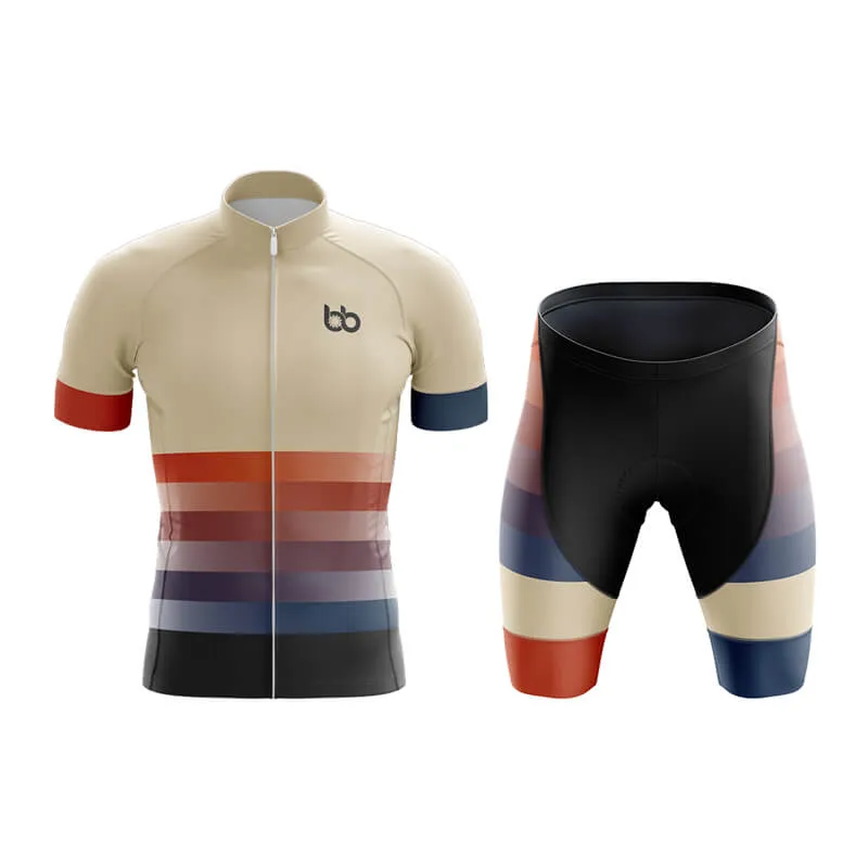 Gradient Frequency Club Cycling Kit (Beige-Orange-Blue)