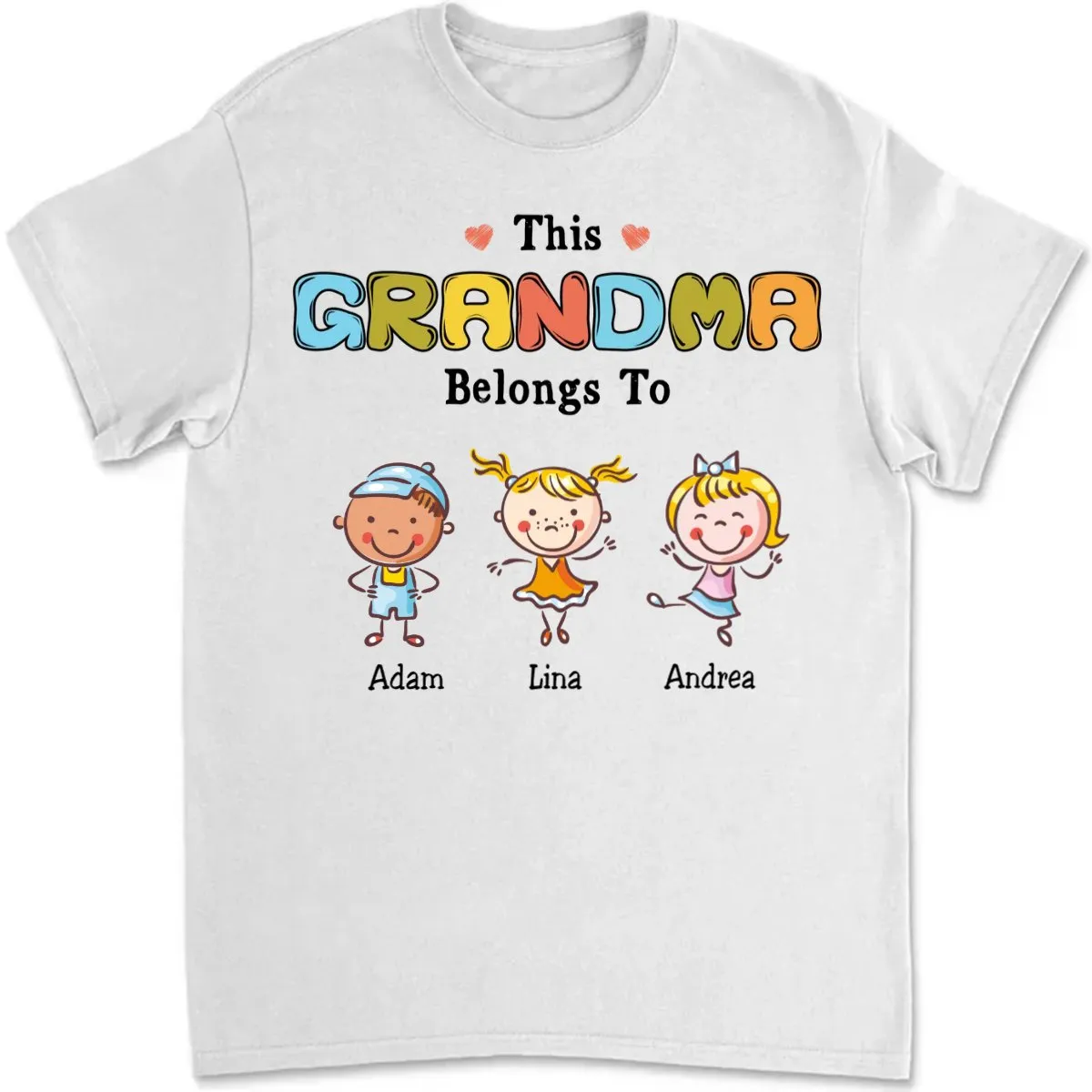 Grandma - This Grandma Belongs To - Personalized Unisex T-Shirt