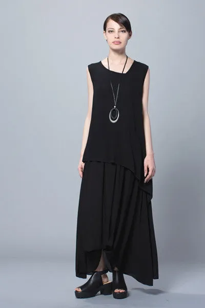 High Low Skirt in Black Delphi