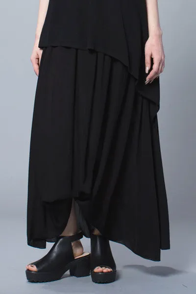 High Low Skirt in Black Delphi