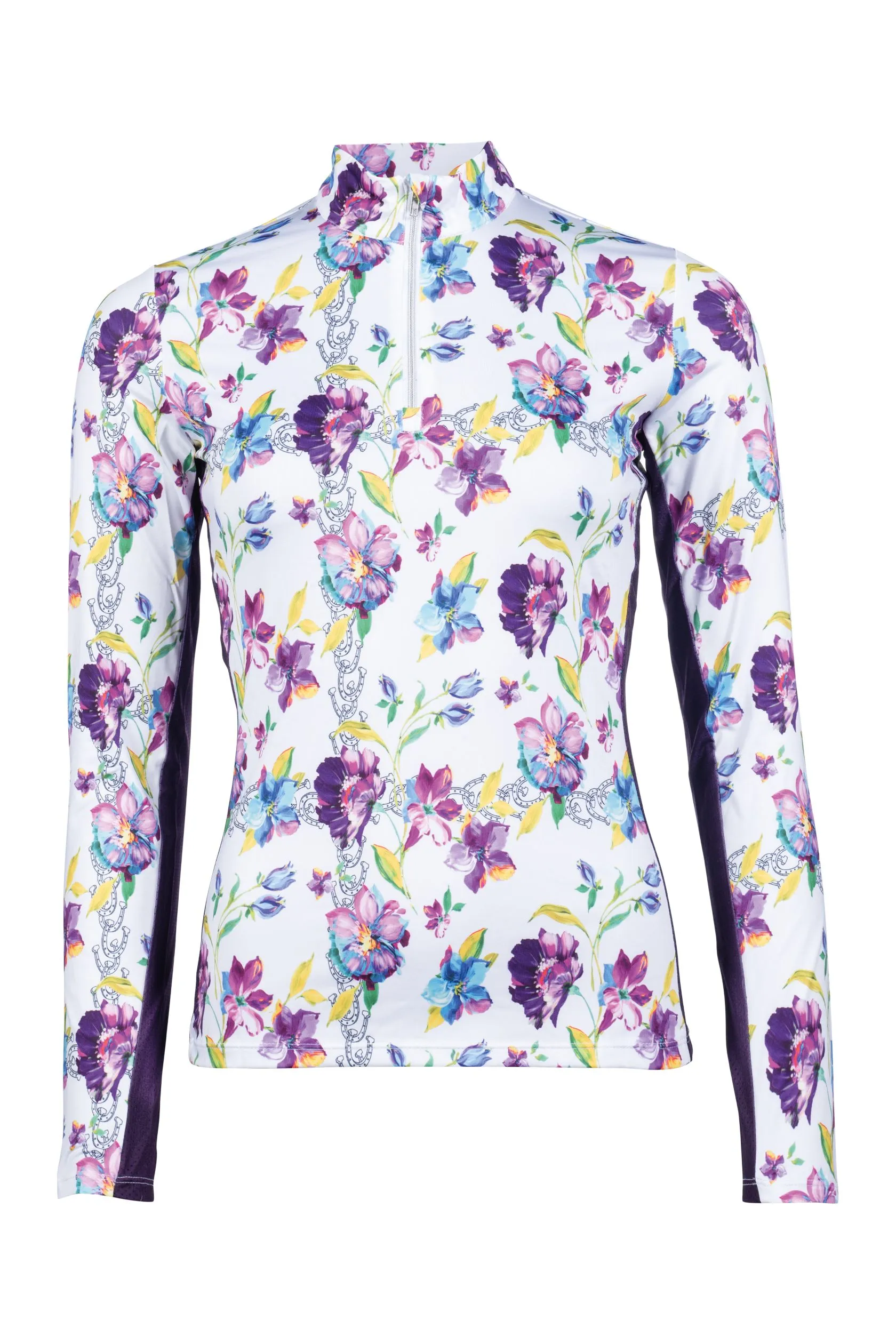 HKM Functional Long Sleeve Shirt Lilac Flower