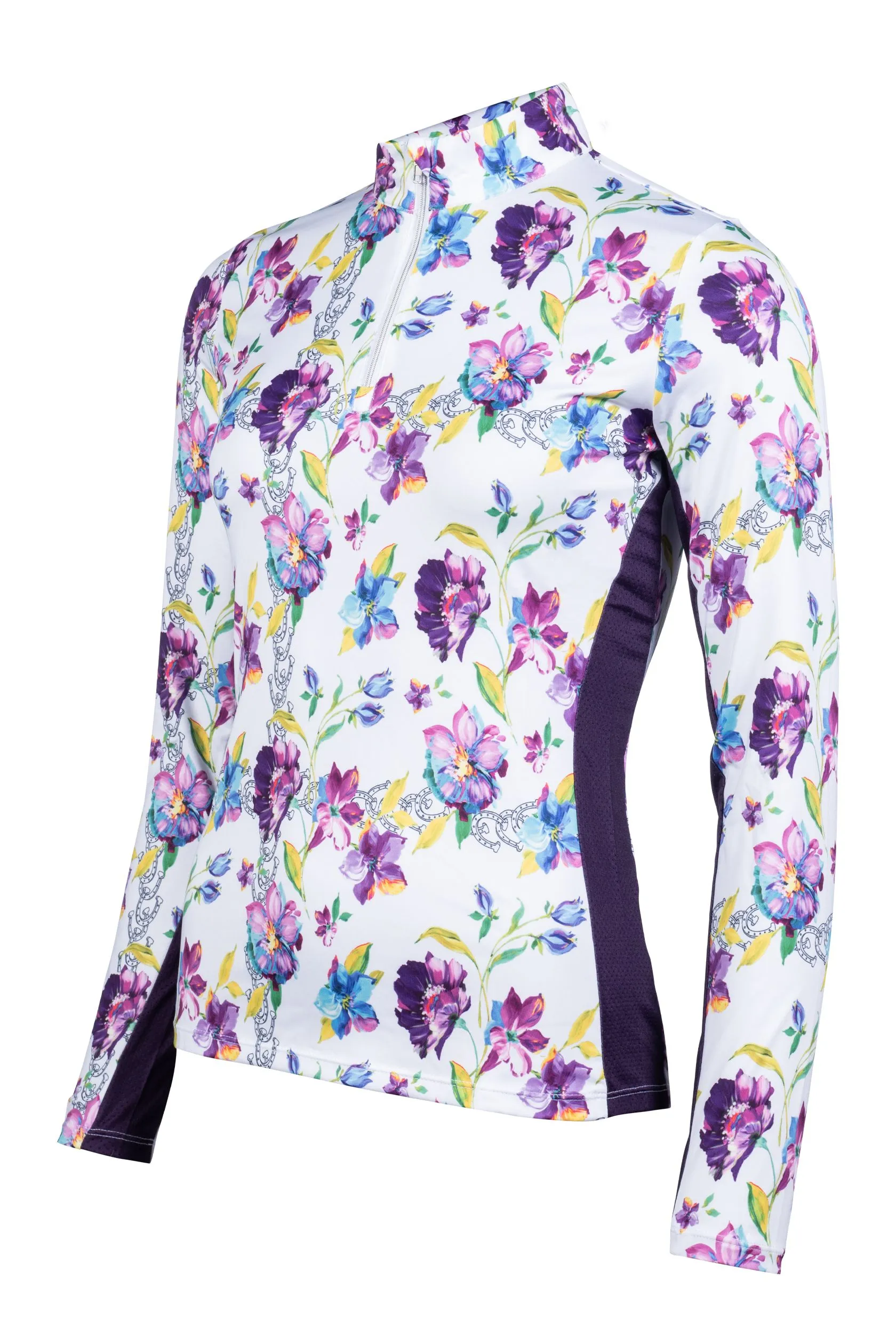 HKM Functional Long Sleeve Shirt Lilac Flower