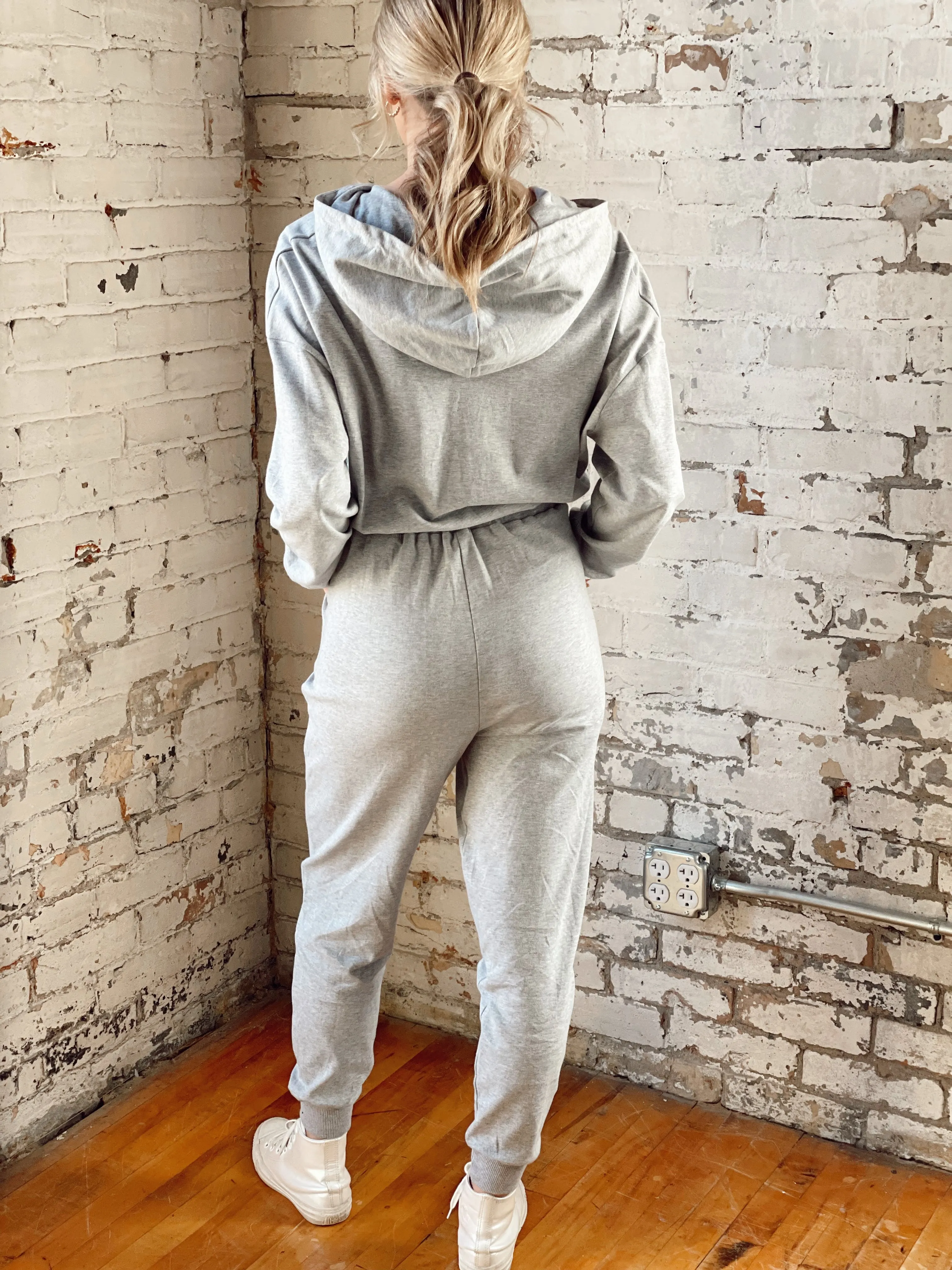 Hooded Jogger Jumpsuit - Final Sale