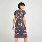 Ink Desert Blossom and Flower Border Print Tunic Dress