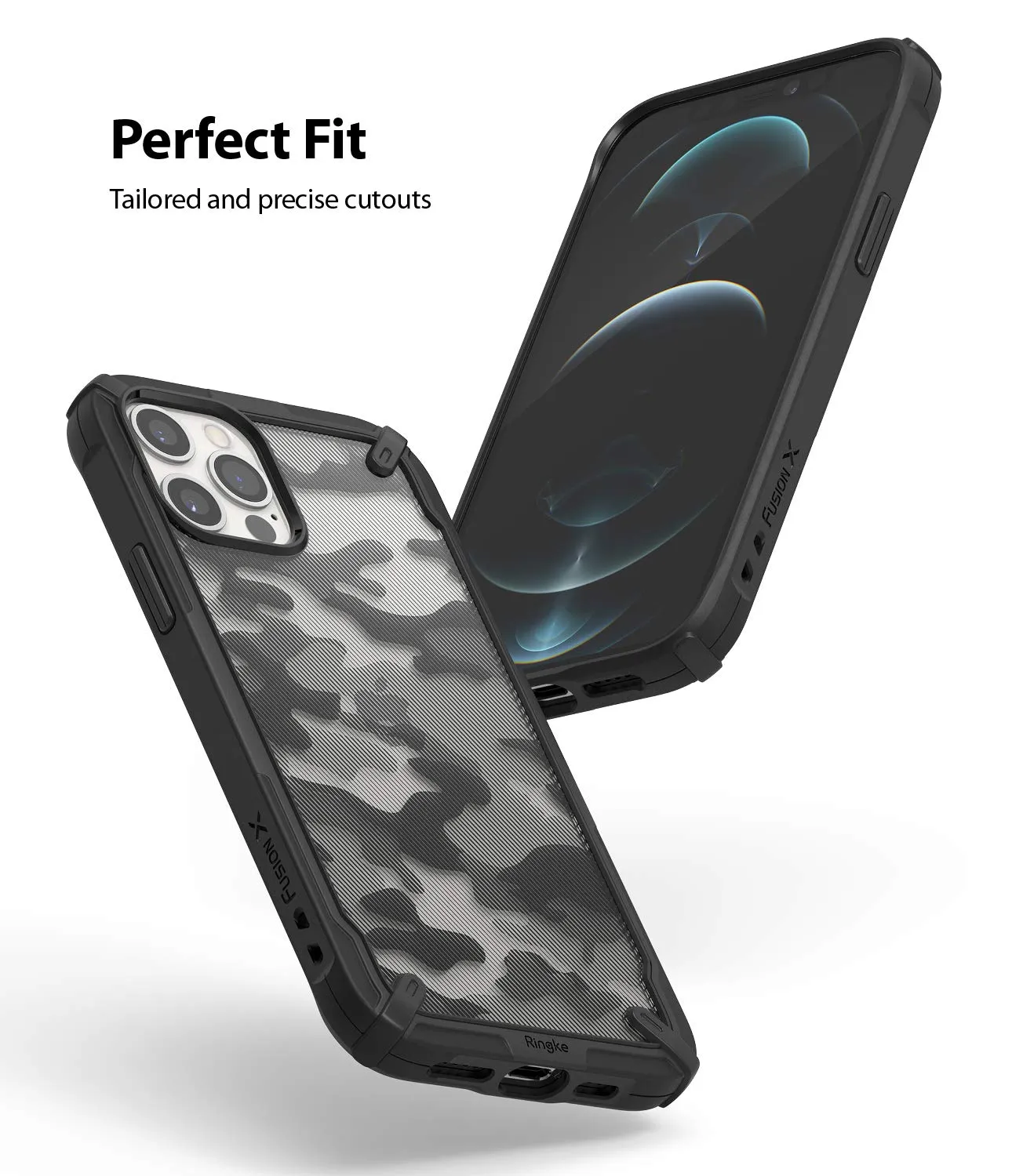 iPhone 12 / 12 Pro Back Cover Case | Fusion X - Camo Black