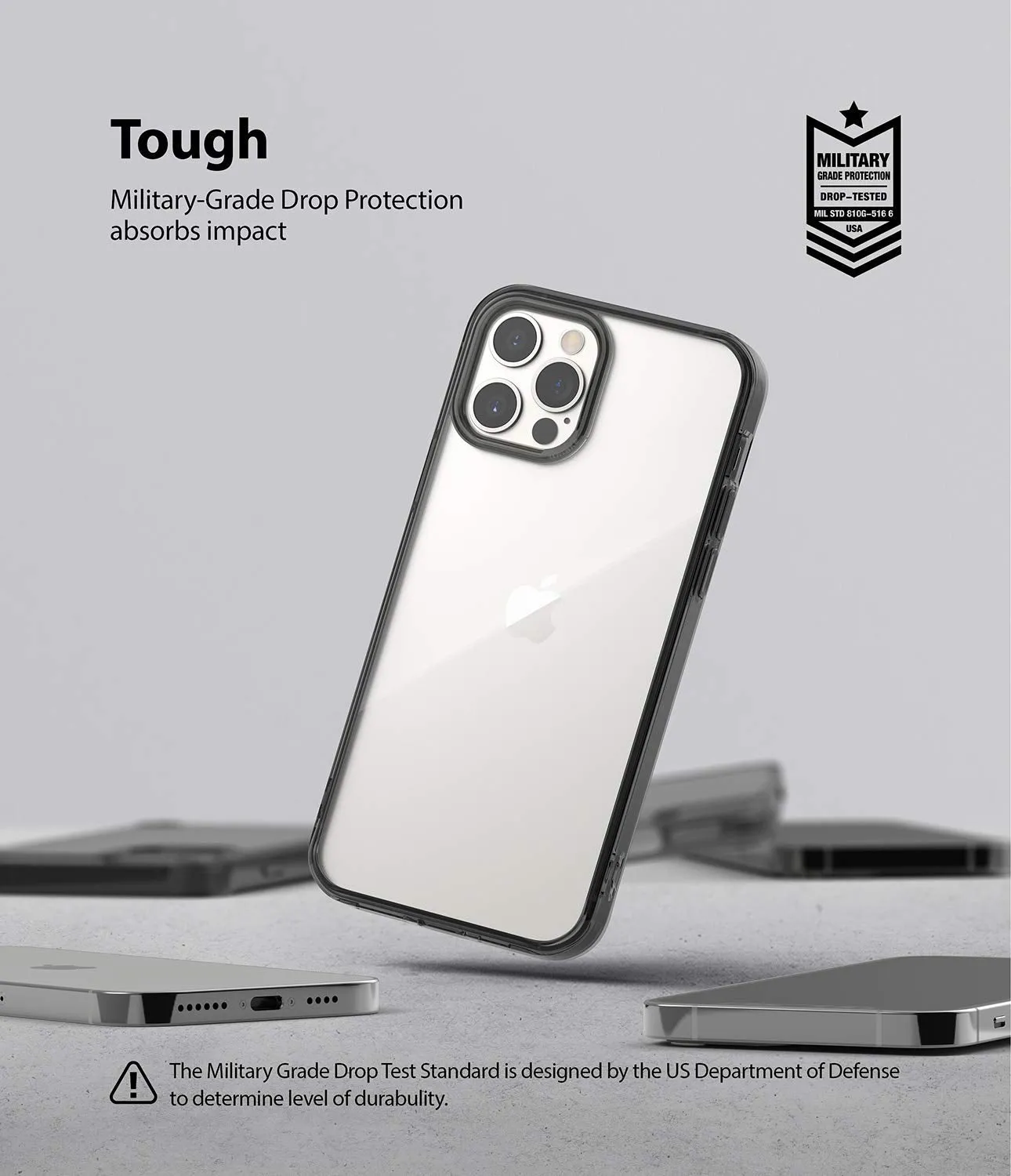 iPhone 12 Pro Max Back Cover Case | Fusion - Smoke Black