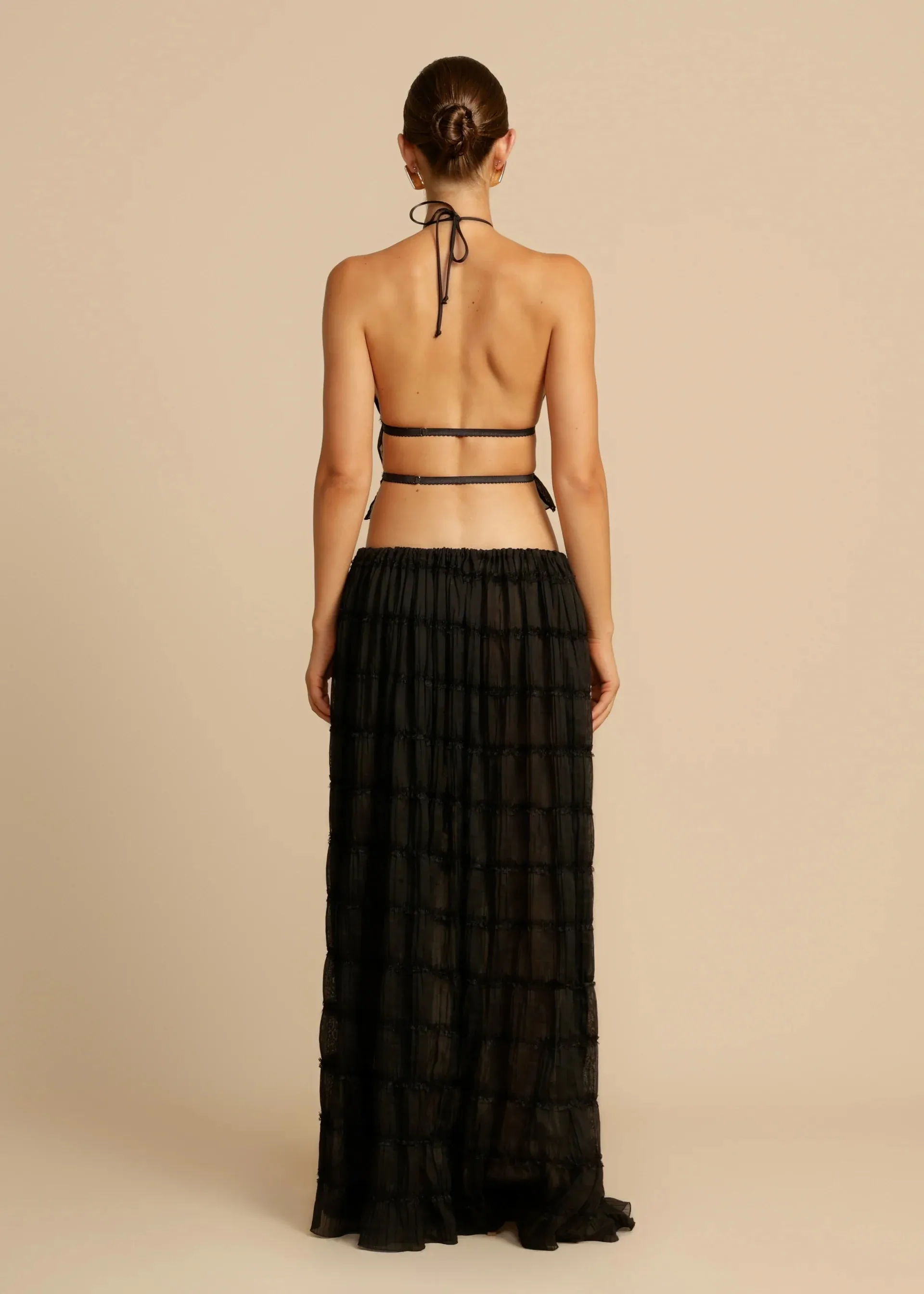 Juliette Halter top & Maxi Skirt - Black