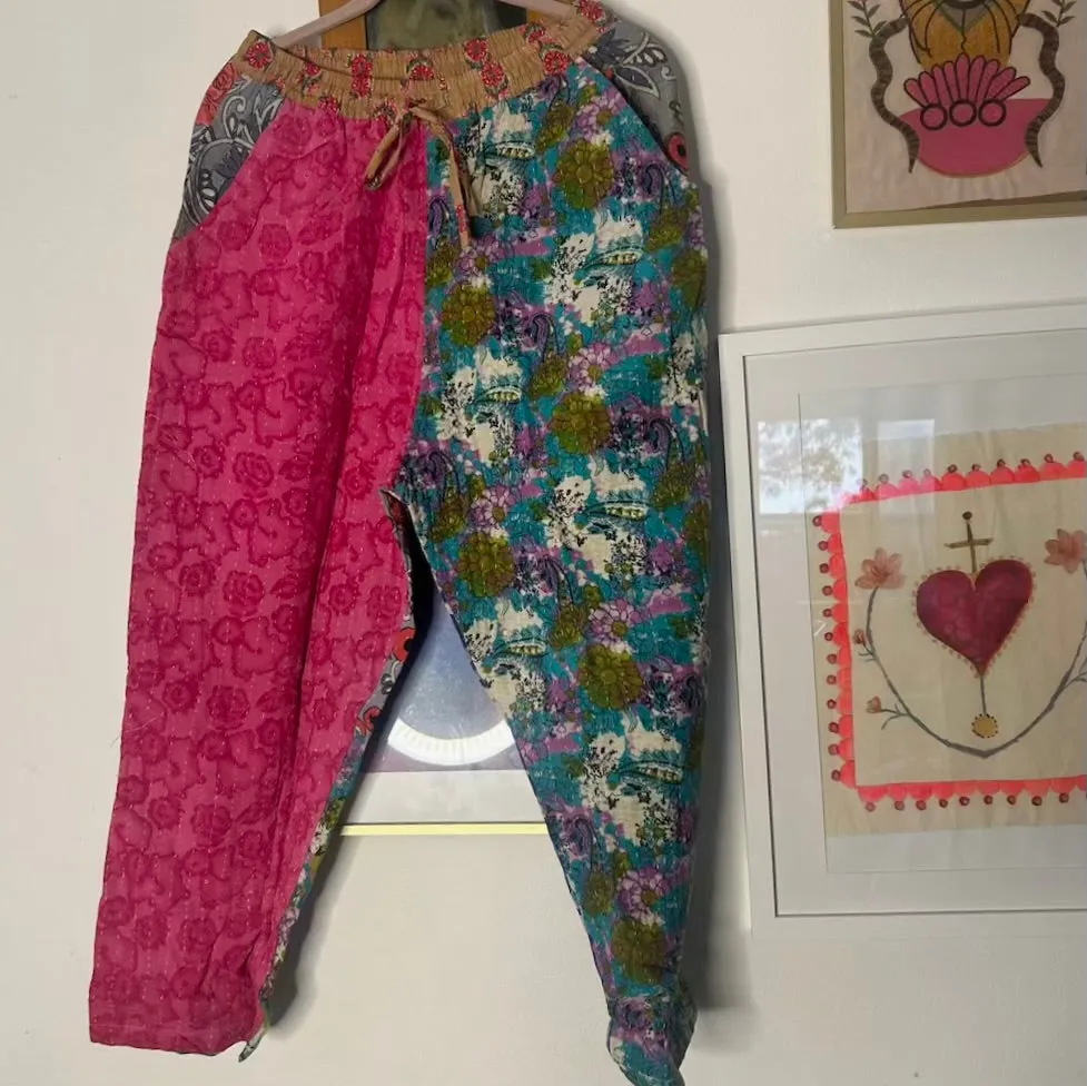 Kantha Pants – Magenta (M)