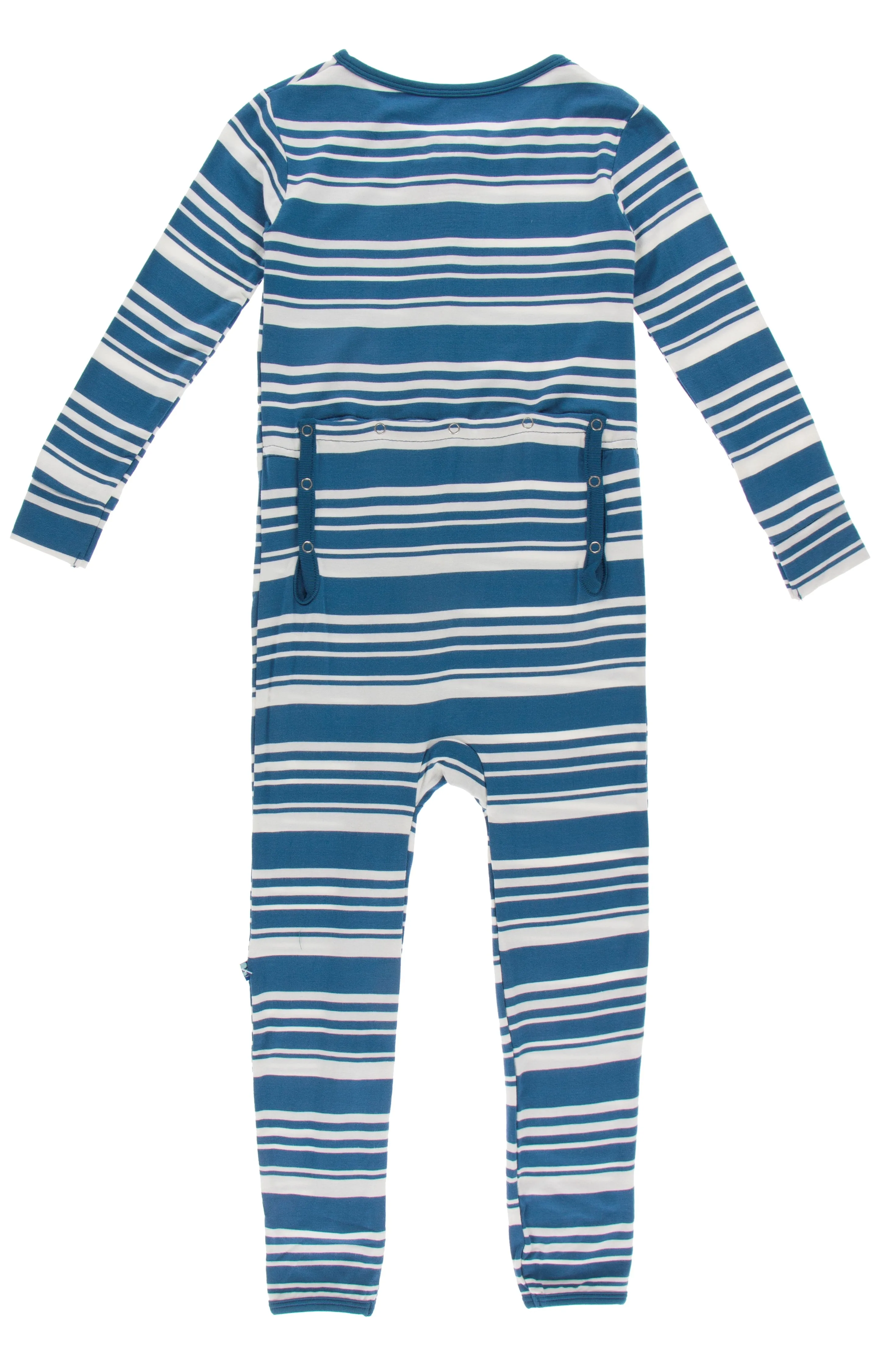 KicKee Pants Fishing Stripe Coverall with Zipper