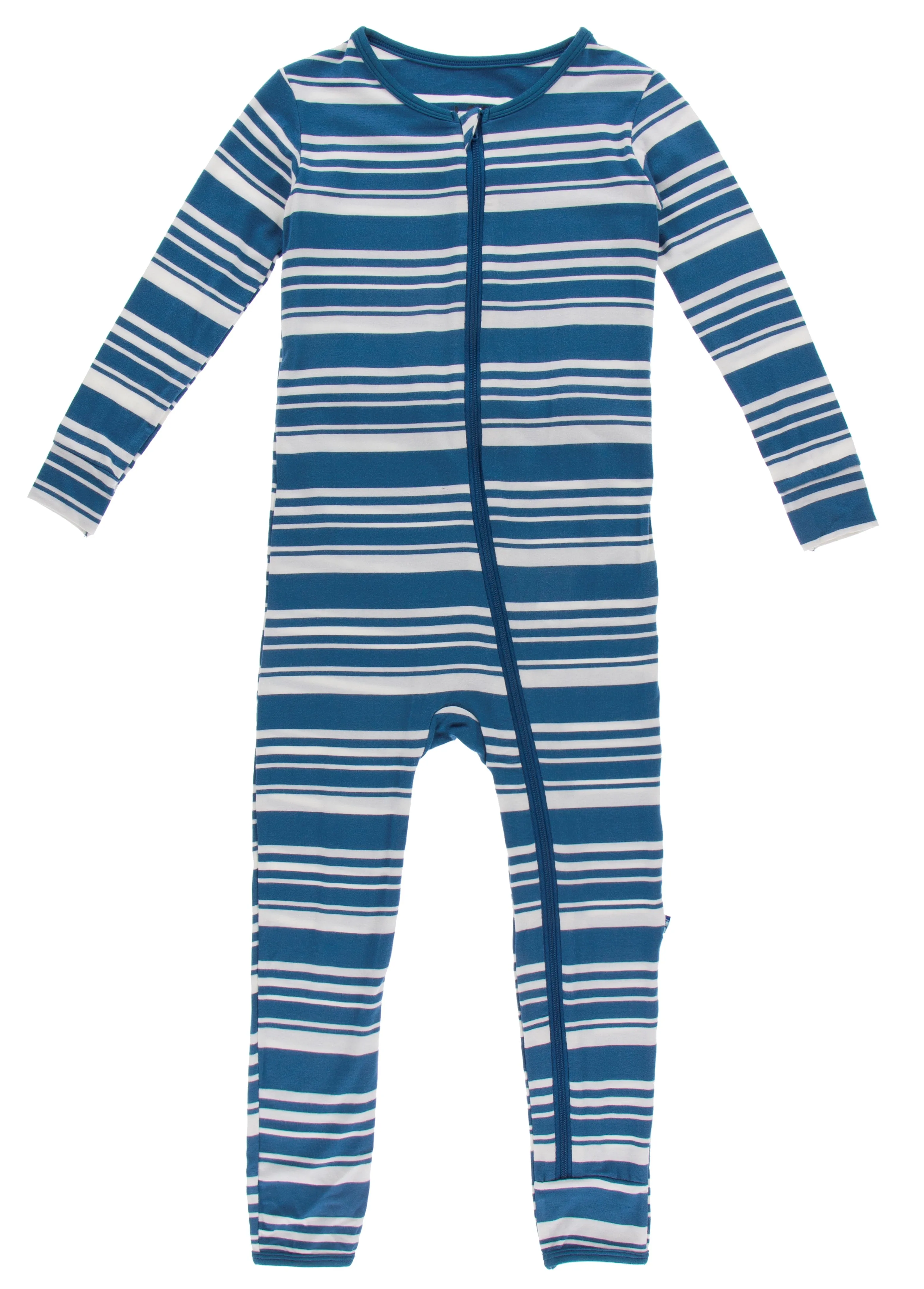 KicKee Pants Fishing Stripe Coverall with Zipper