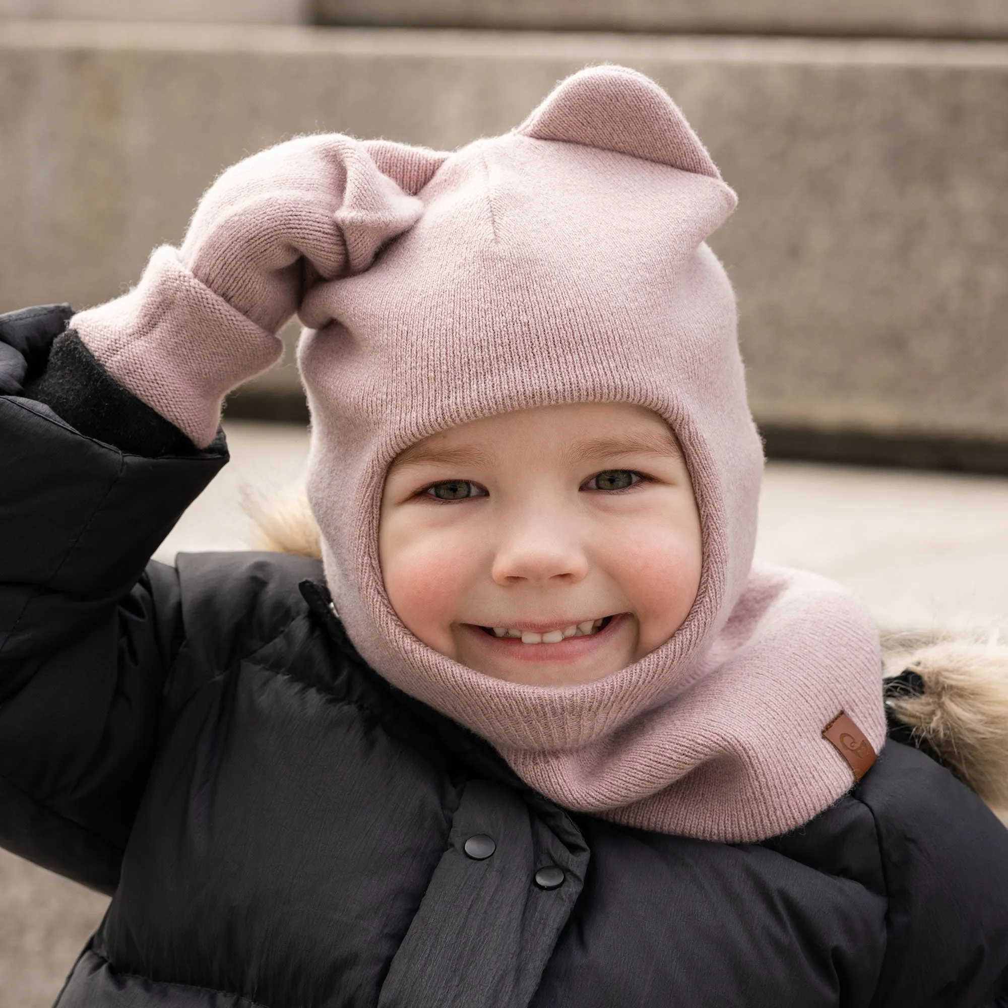 Kids' Knit Balaclava Cashmere Blend