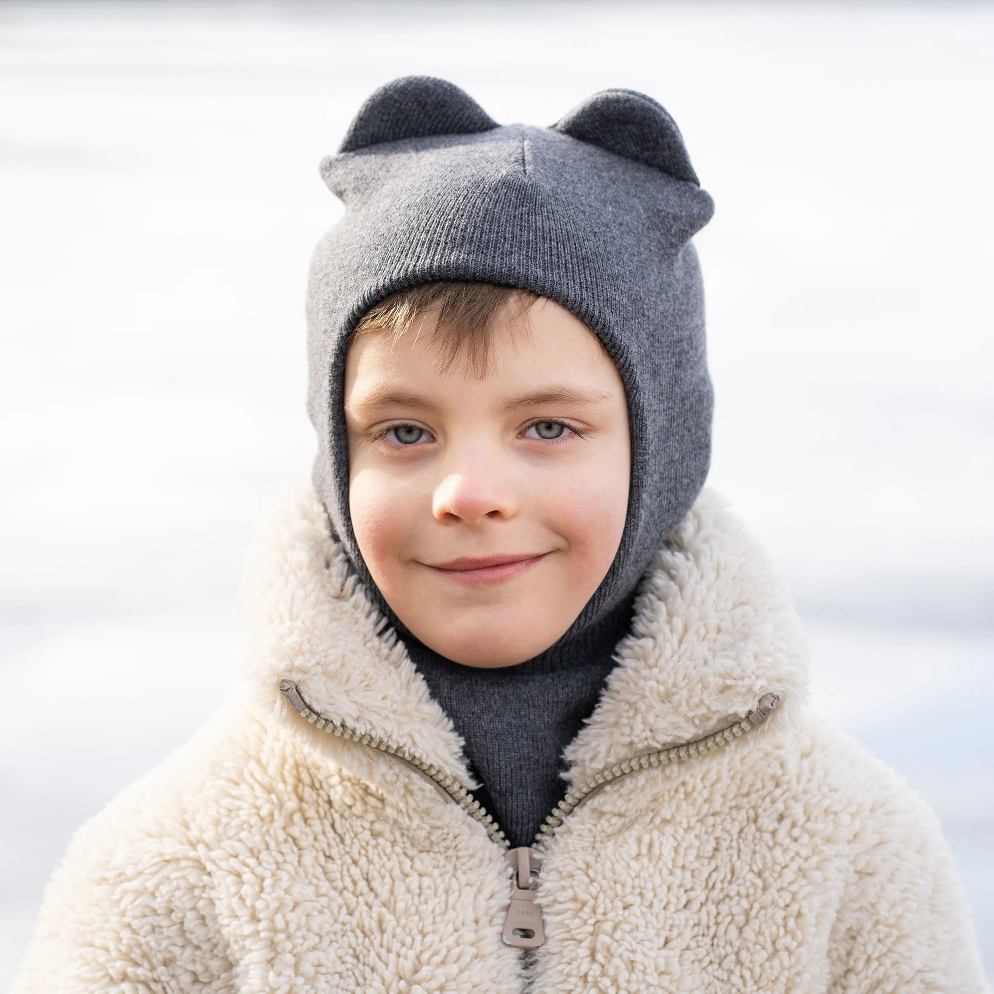 Kids' Knit Balaclava Cashmere Blend