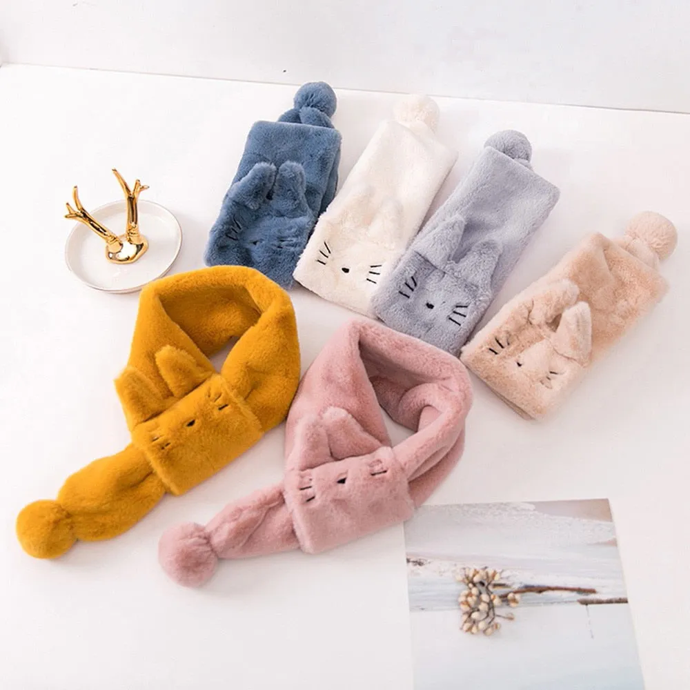 Kid's Scarves Children Boys And Girls Kids Keep Warm Shawls Scarves Collar Thickening Winter Scarf Toddler Winter Scarf