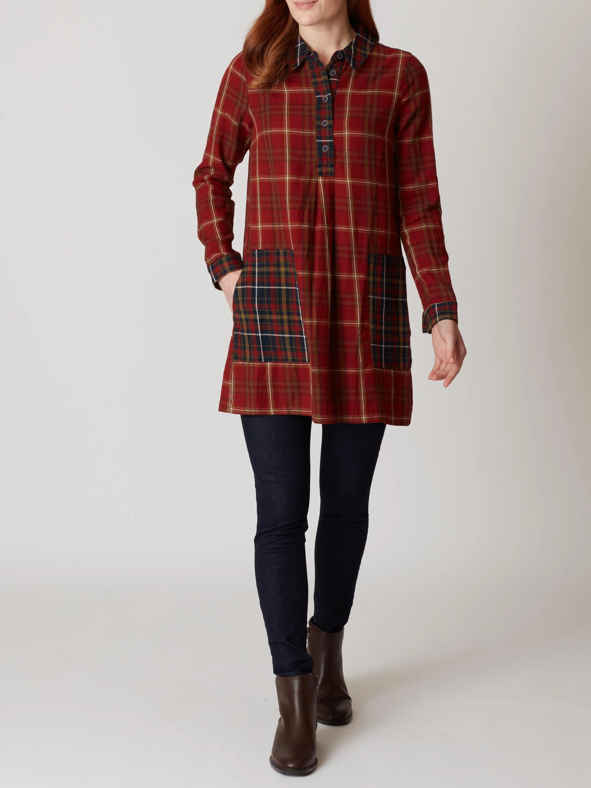 Koray Check Tunic Dress