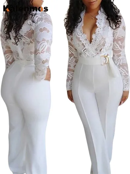 Lace Long Sleeve Jumpsuit