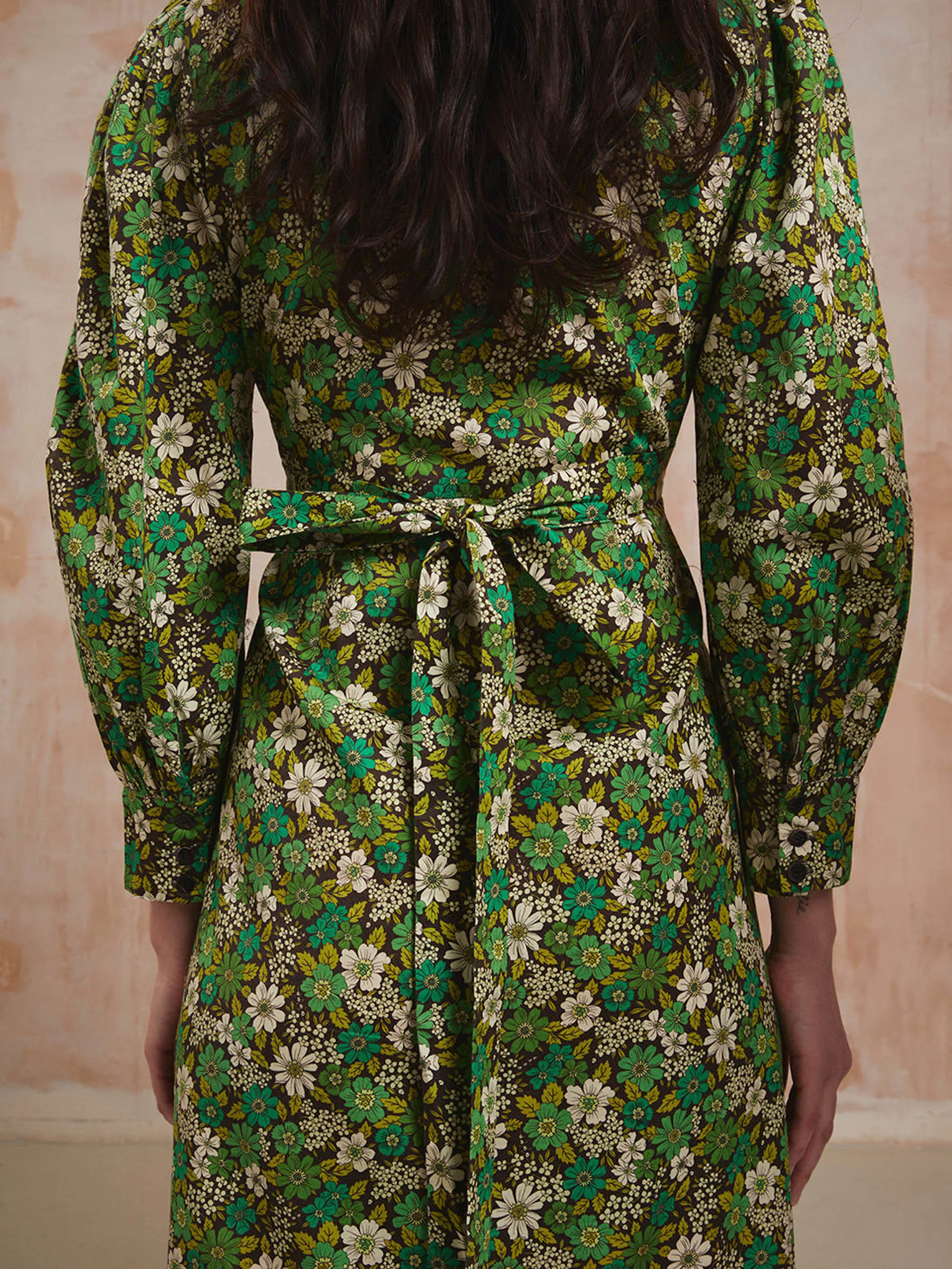 Lime Ditsy print Penworth dress