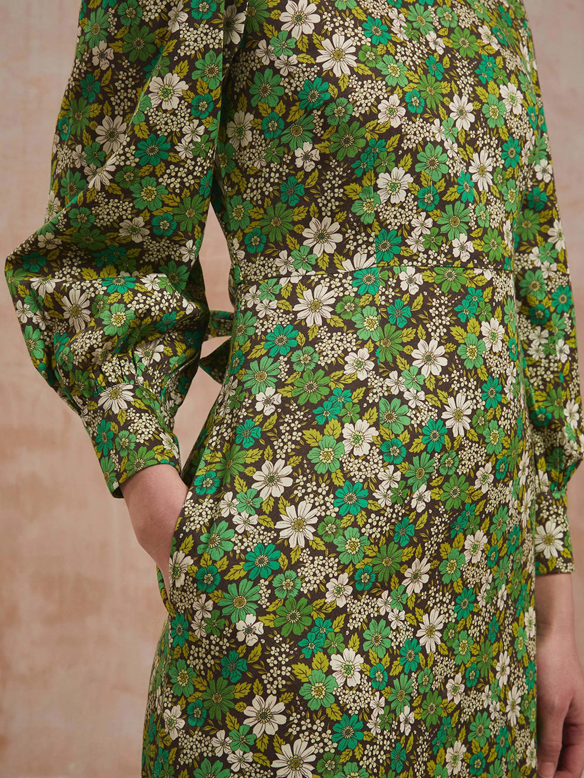 Lime Ditsy print Penworth dress