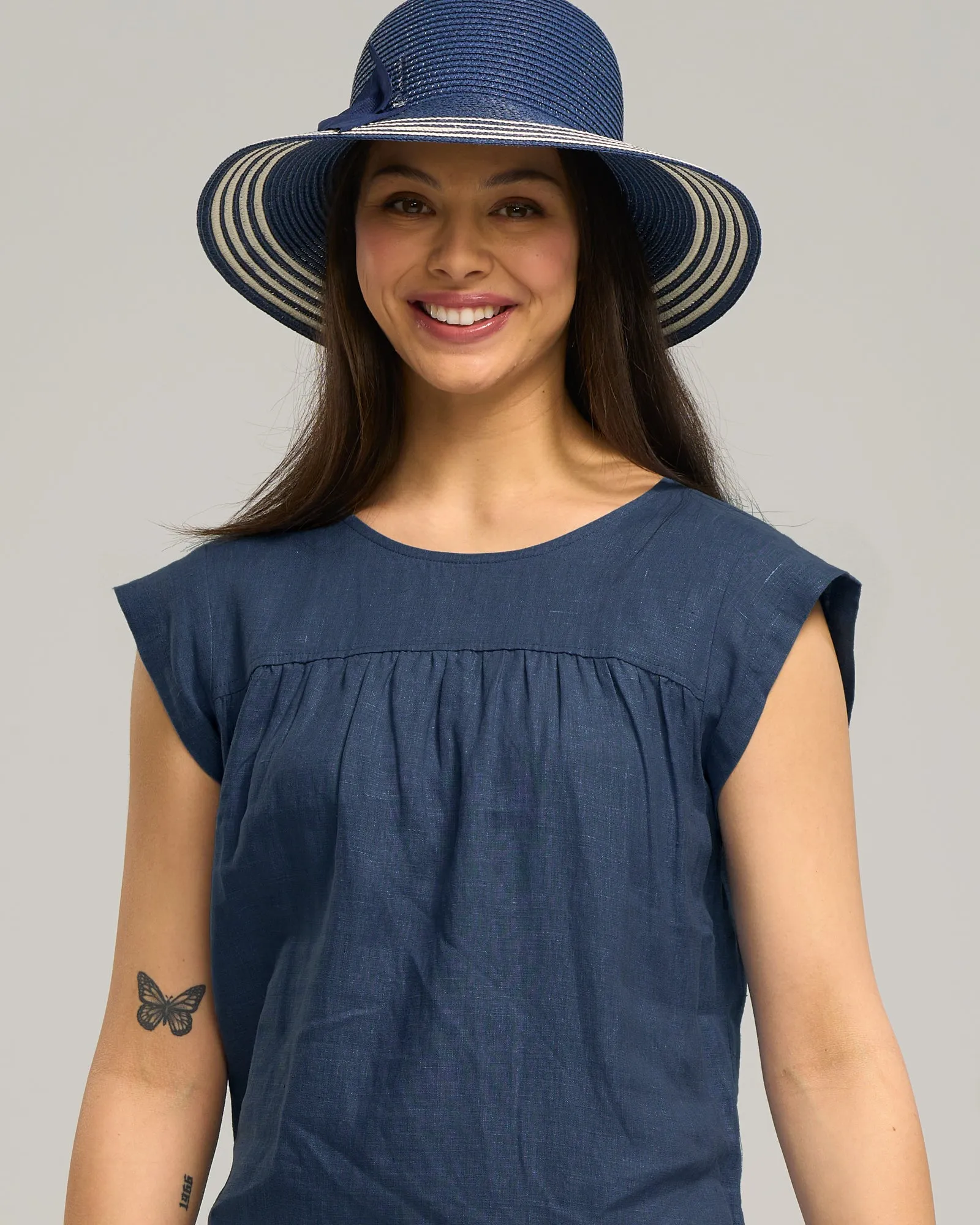 LINEN GATHERED TUNIC