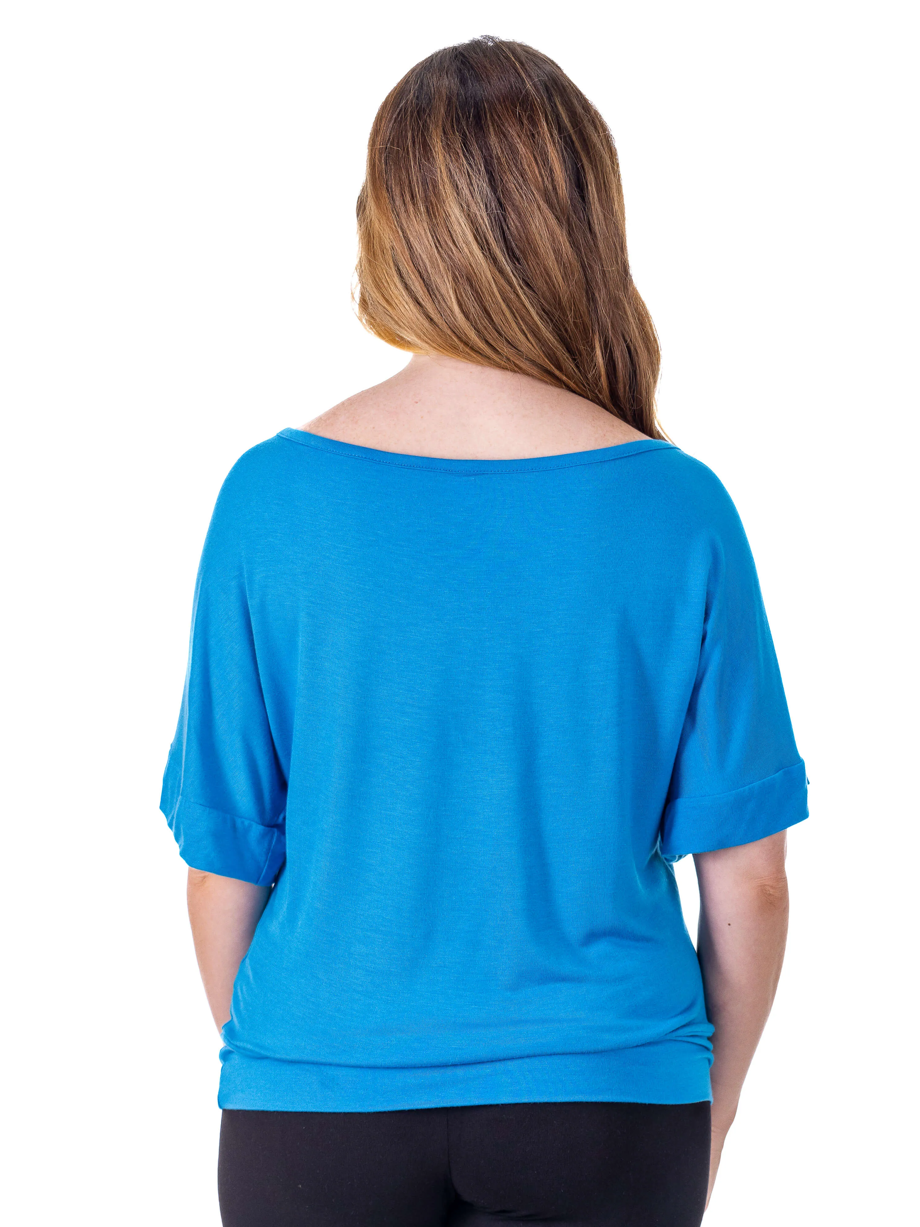 Loose Fit Dolman Top with Wide Sleeves