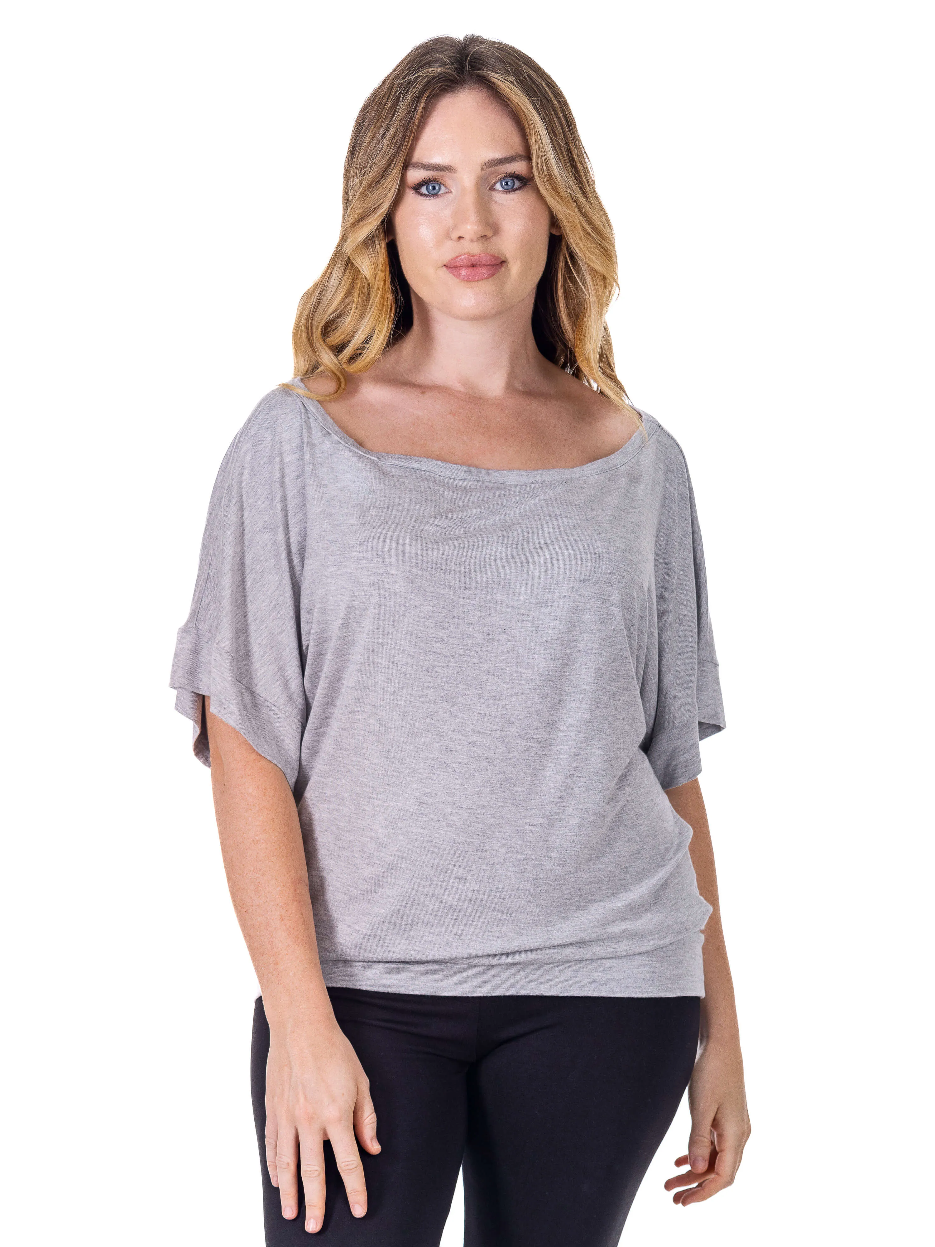 Loose Fit Dolman Top with Wide Sleeves