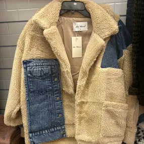 Ma Cherie Daddy Bear Coat with Denim Pockets MJK1128