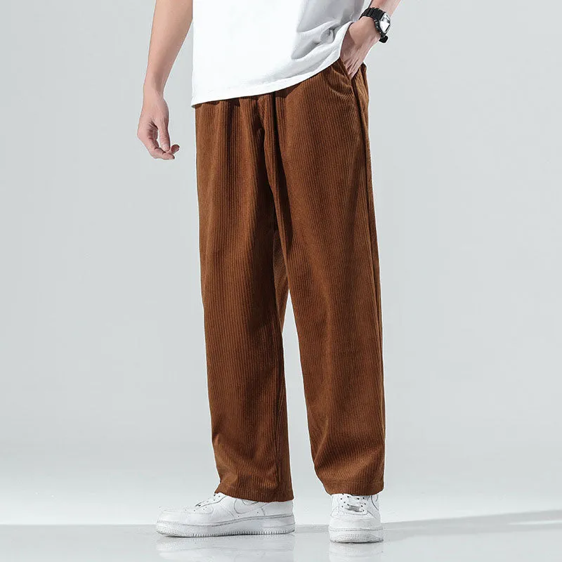 Men's Loose Straight Corduroy Pants