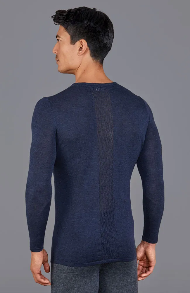 Mens Midweight Merino Activewear Base Layer Top