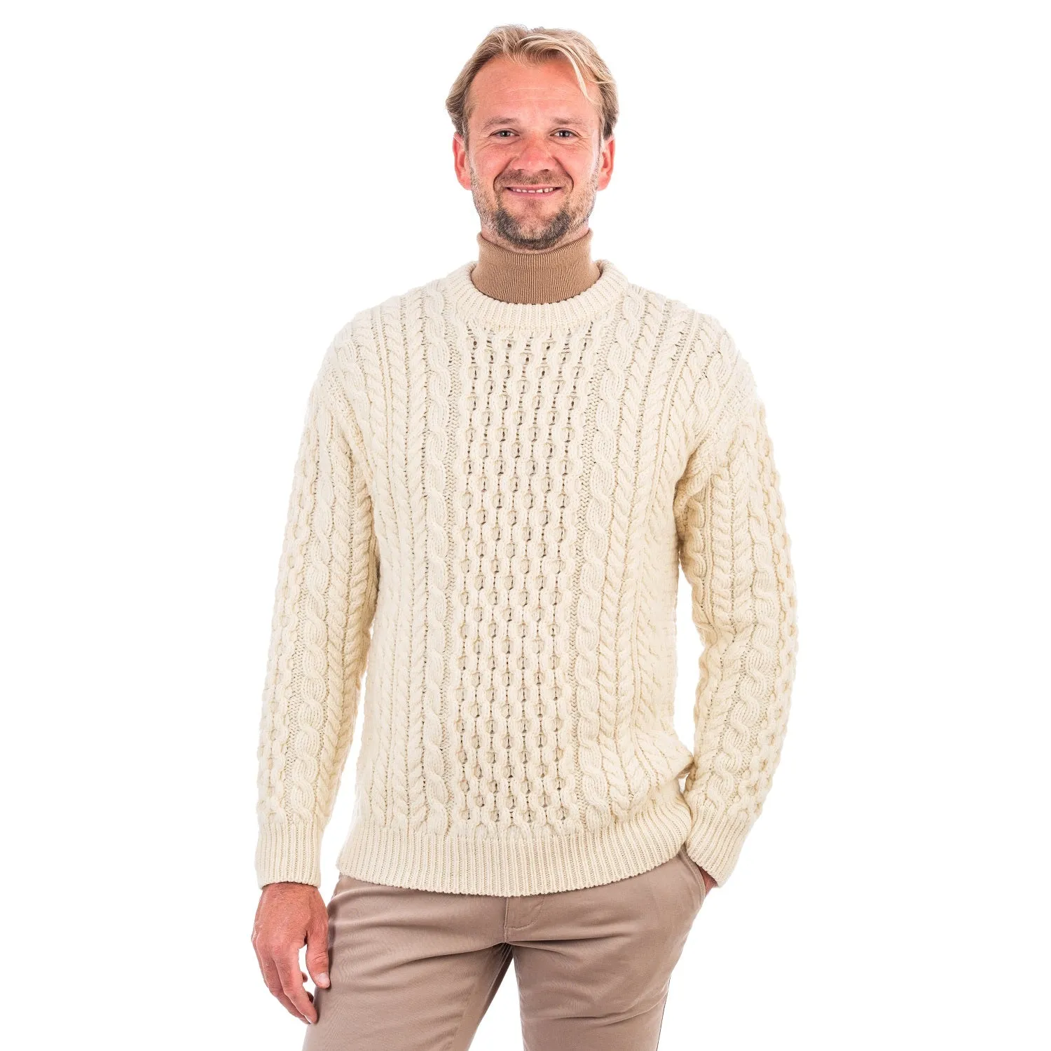 Merino Knit Irish Aran Sweater