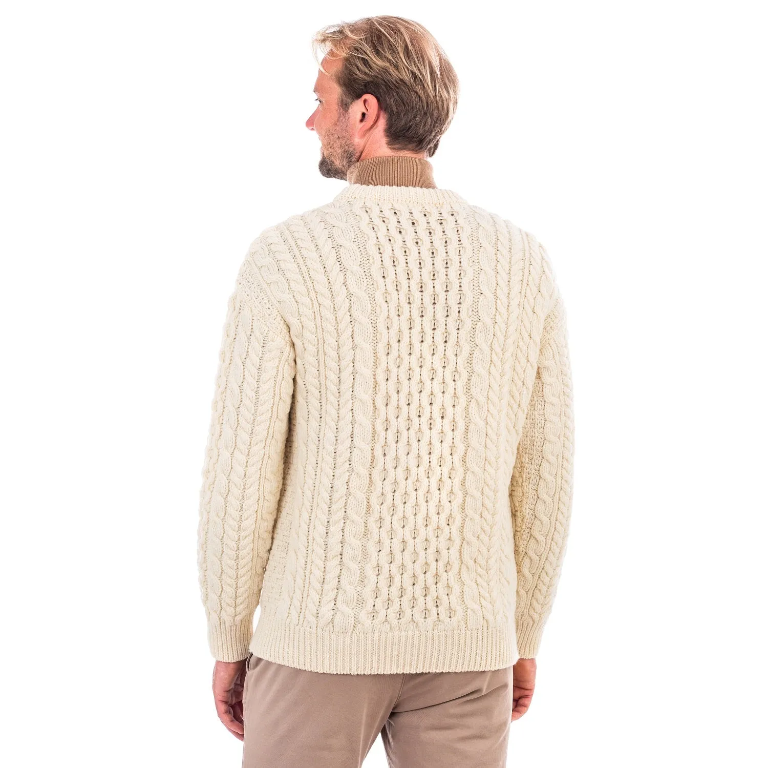 Merino Knit Irish Aran Sweater